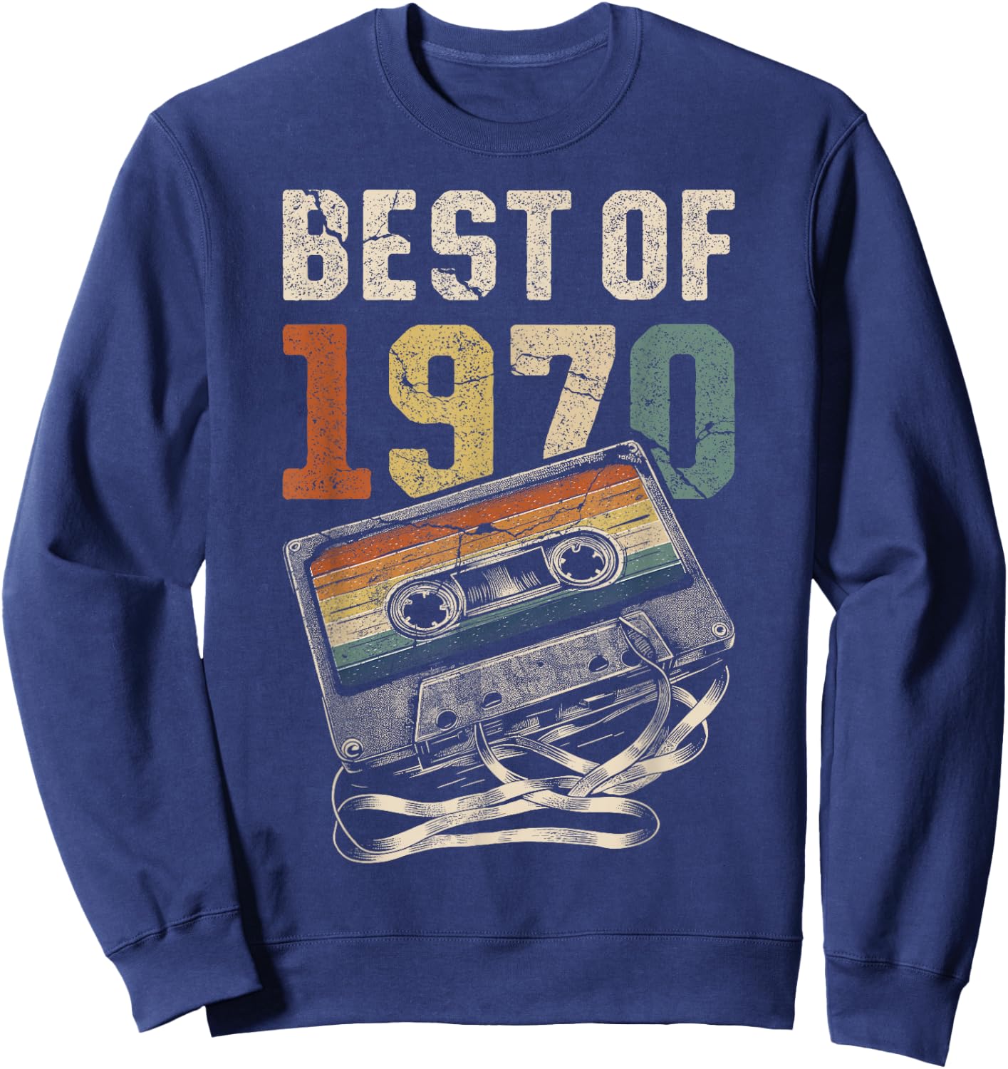 Best of 1970 Cassette 56 Years Music Retro Birthday Sweatshirt - Sweatshirt | Navy