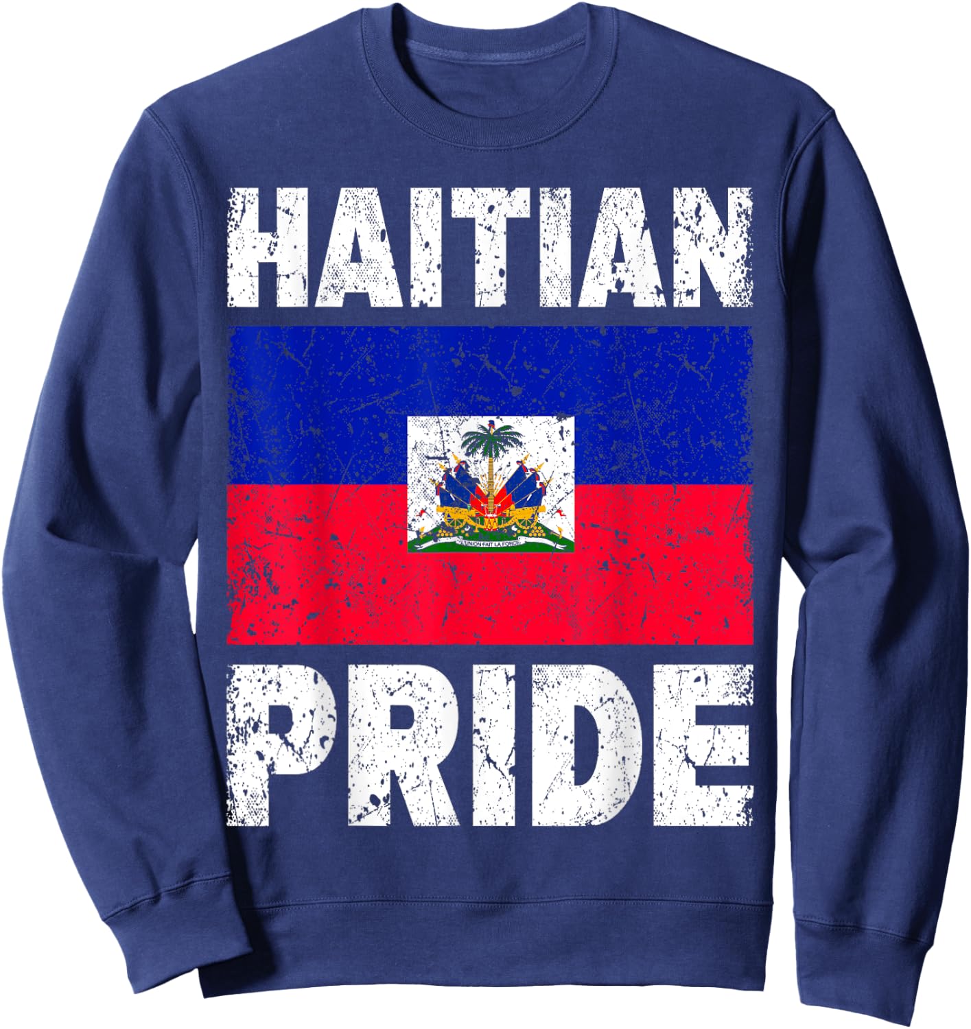 Haiti Flag Haitian Pride Sweatshirt - Sweatshirt | Navy