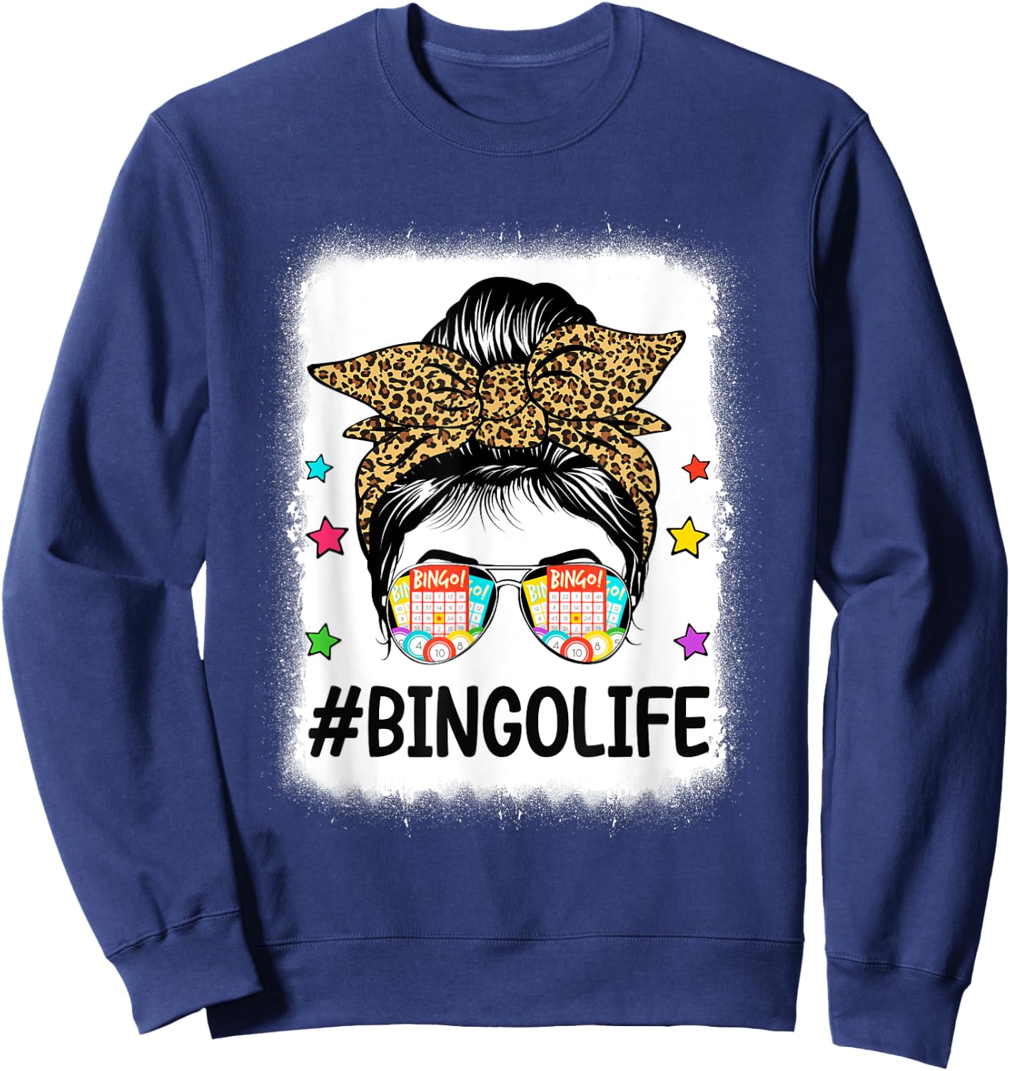 Funny Bingo Life Bingo Messy Buns Gambling Bingo Sweatshirt - Sweatshirt | Navy