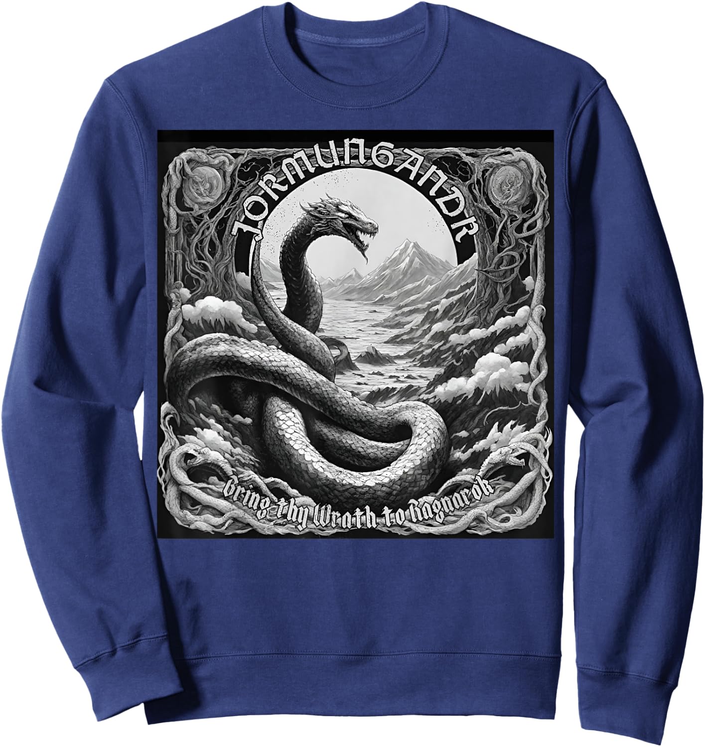 Jormungandr Midgard Serpent Viking World Serpent Jormungand Sweatshirt - Sweatshirt | Navy