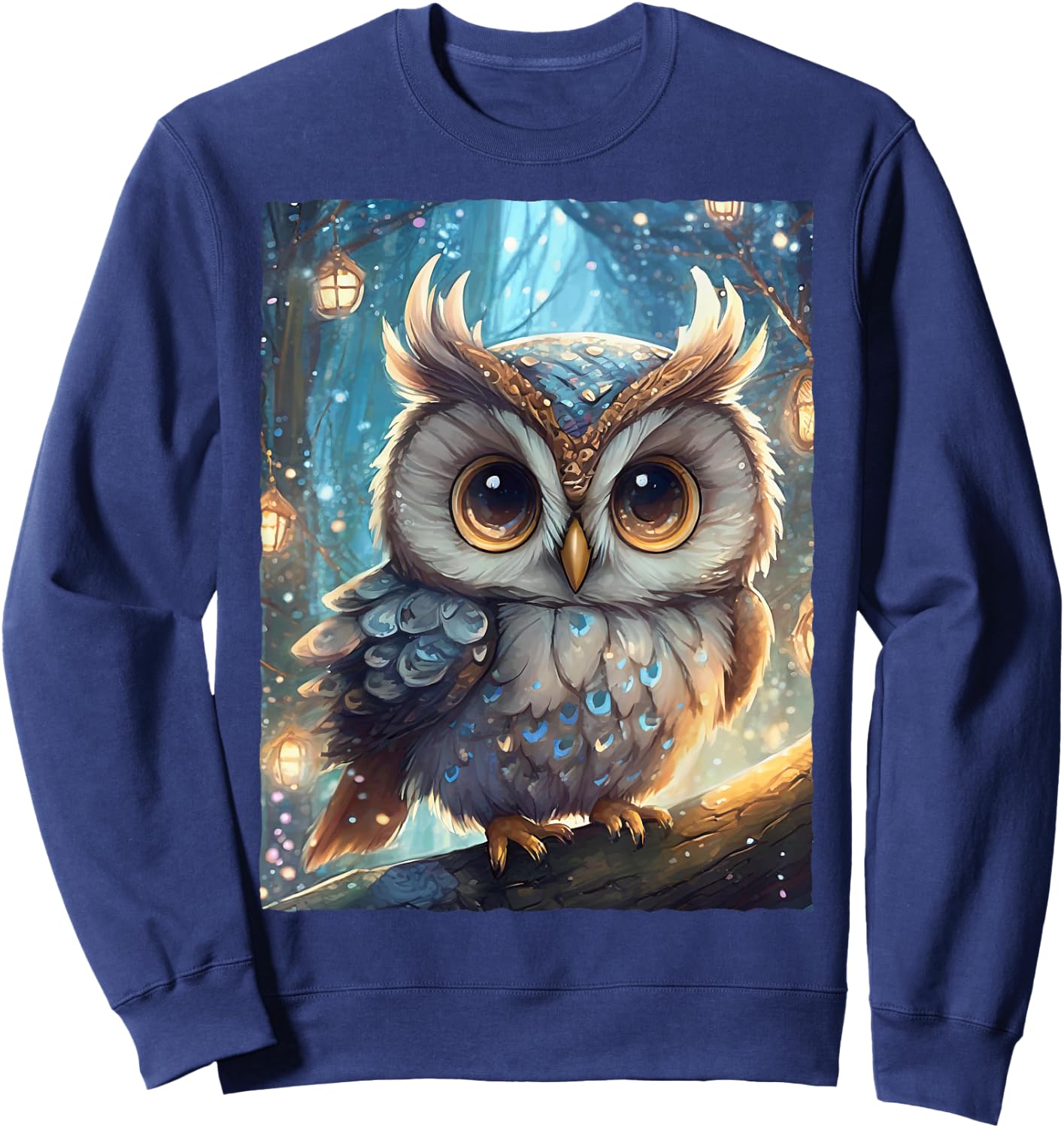 Cute Kawaii Owl Sweatshirt - Sweatshirt | Navy