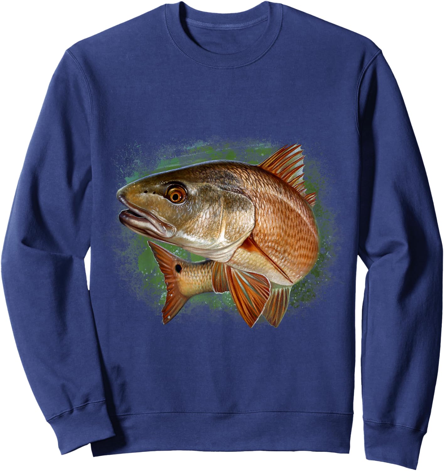Redfish | Red Drum Fish Shirt Sweatshirt - Sweatshirt | Navy