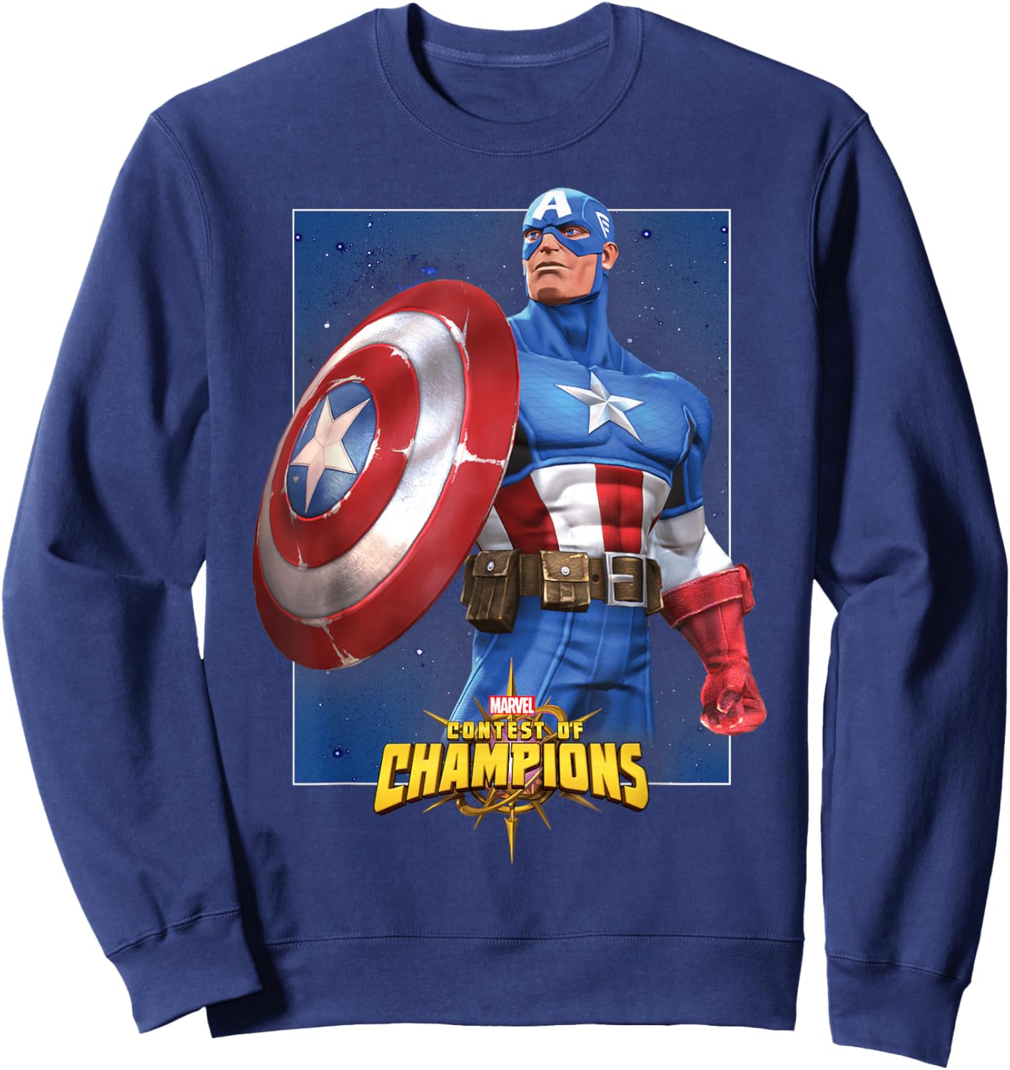 Marvel Contest of Champions Captain America Graphic Sweatshirt - Sweatshirt | Navy
