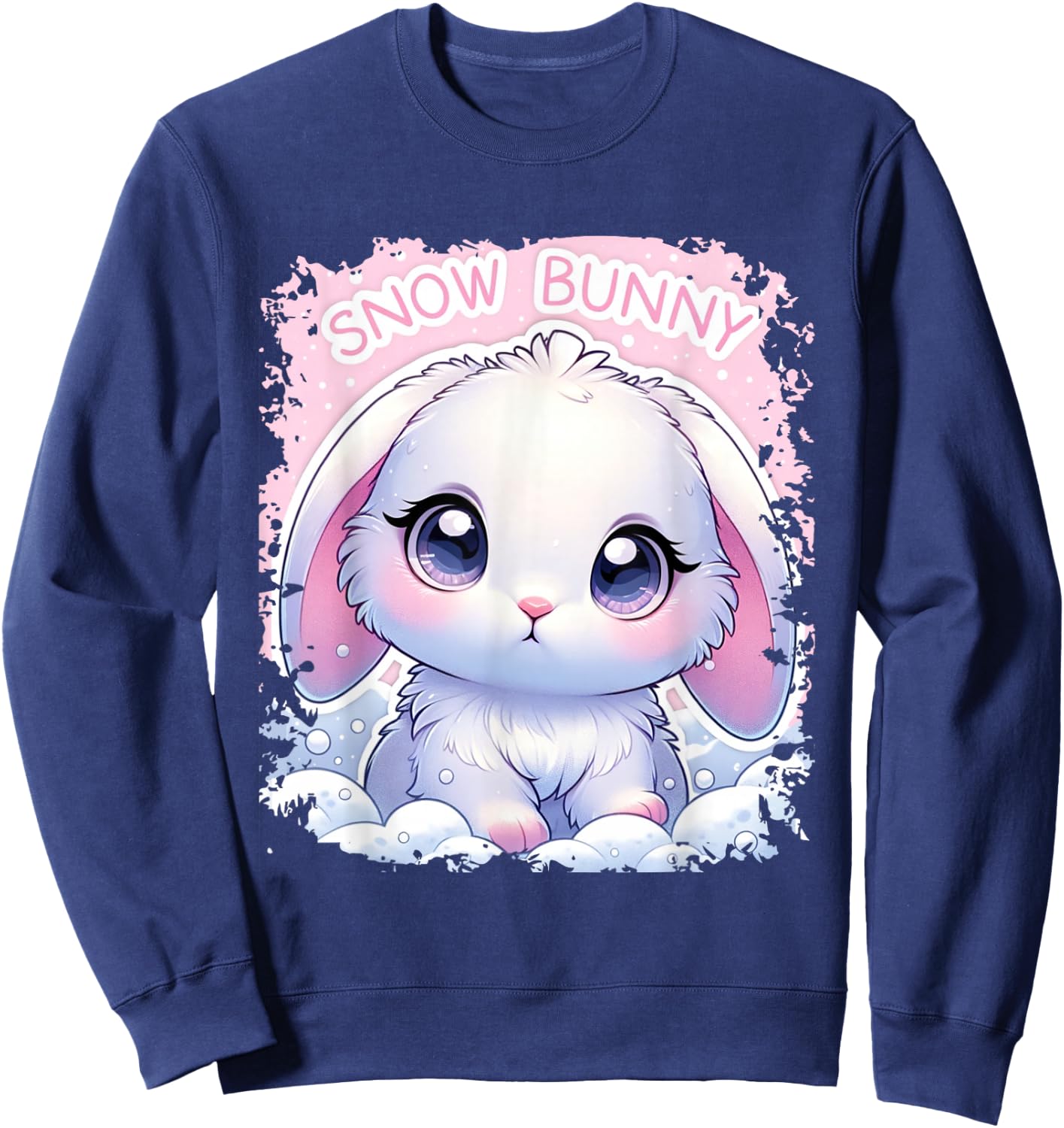 Cute Snow Rabbit Snow Bunny Sweatshirt - Sweatshirt | Navy