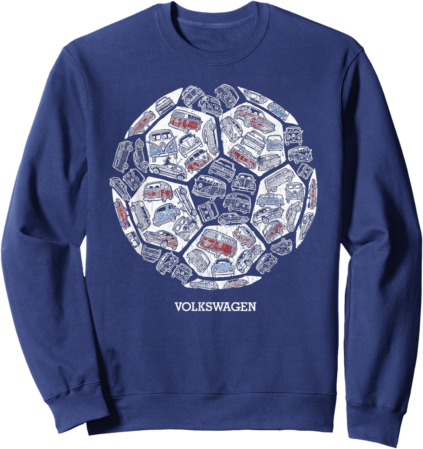 England Euro Football Campervans And Cars Sweatshirt - Sweatshirt | Navy