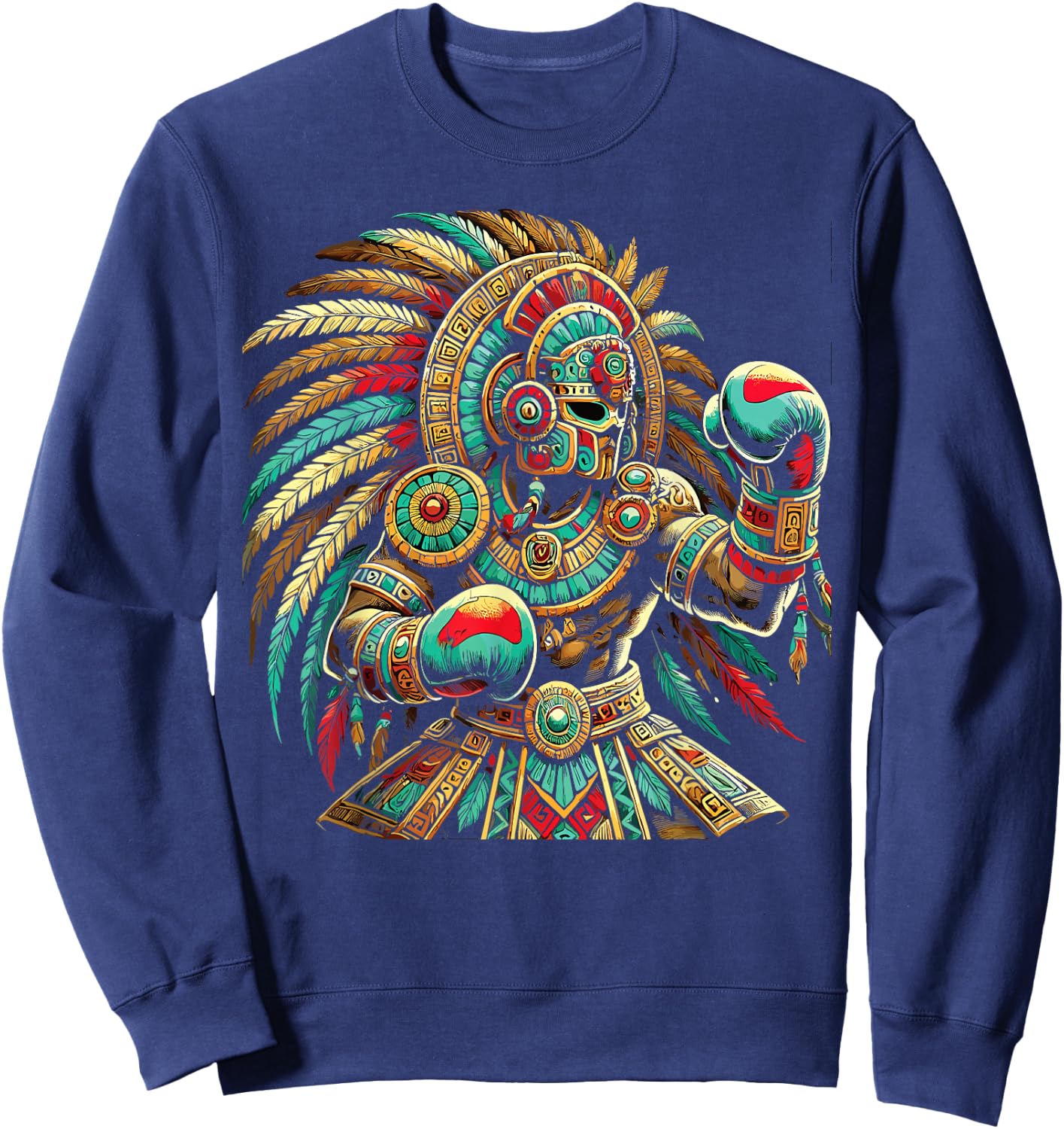 Mexican Boxing Pride Inka Sports Design Sweatshirt - Sweatshirt | Navy
