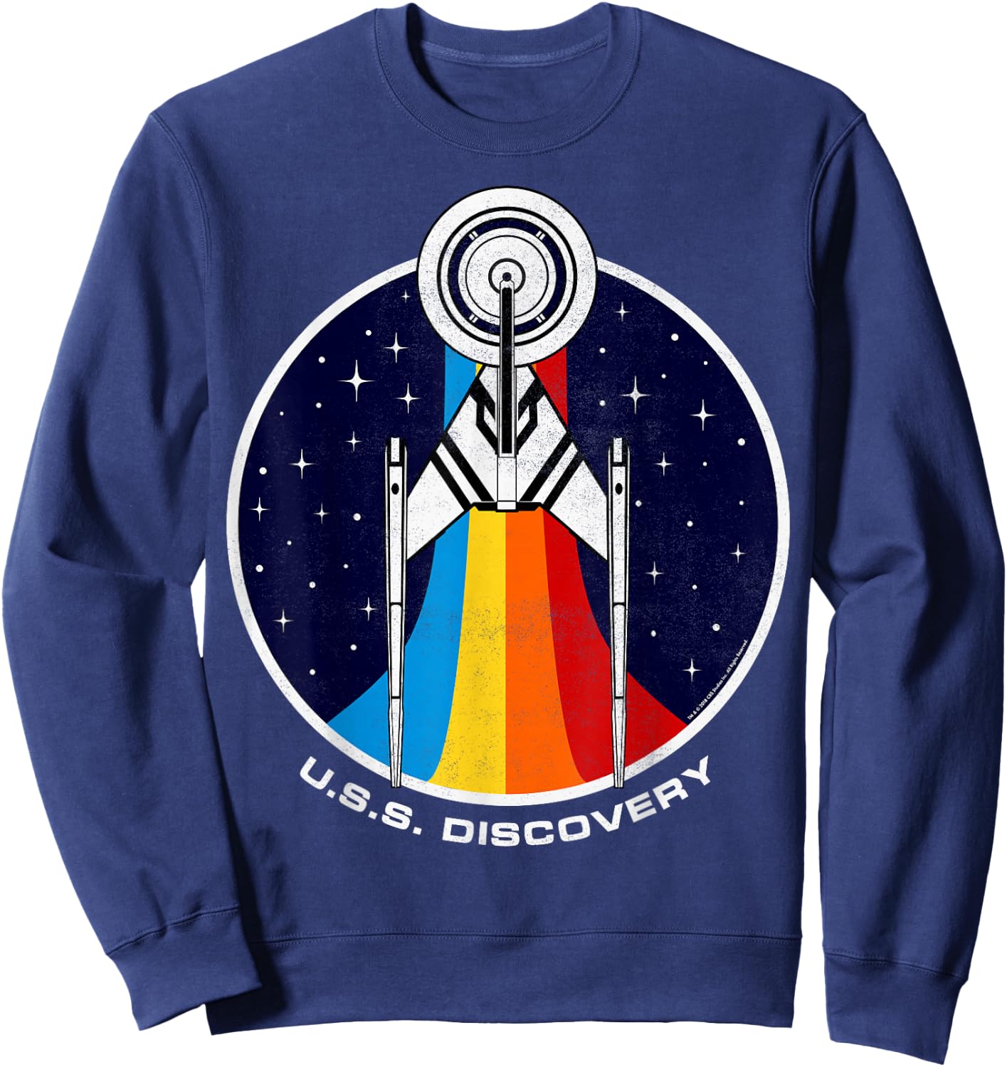 Star Trek Discovery Rainbow Stars Badge Sweatshirt - Sweatshirt | Navy