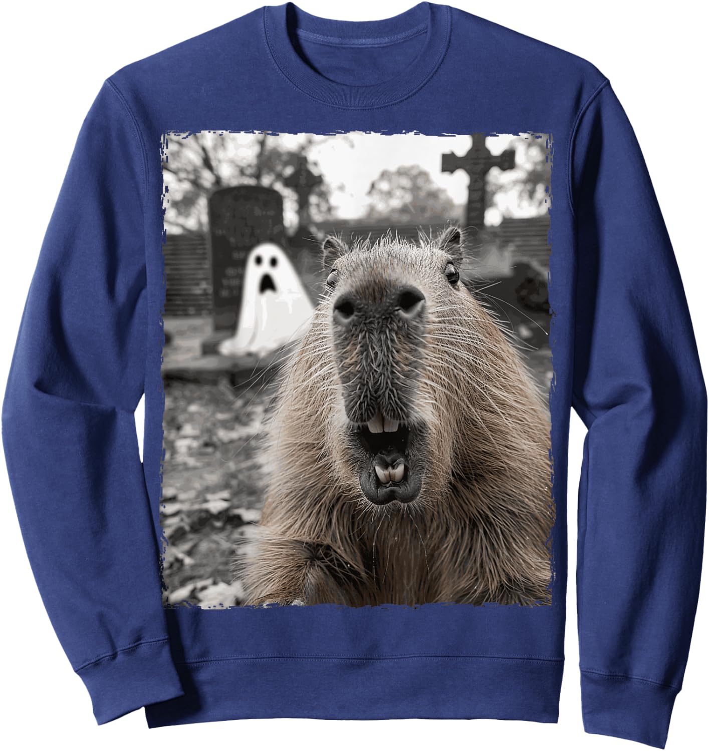Funny Capybara Halloween Costume Sweatshirt - Sweatshirt | Navy