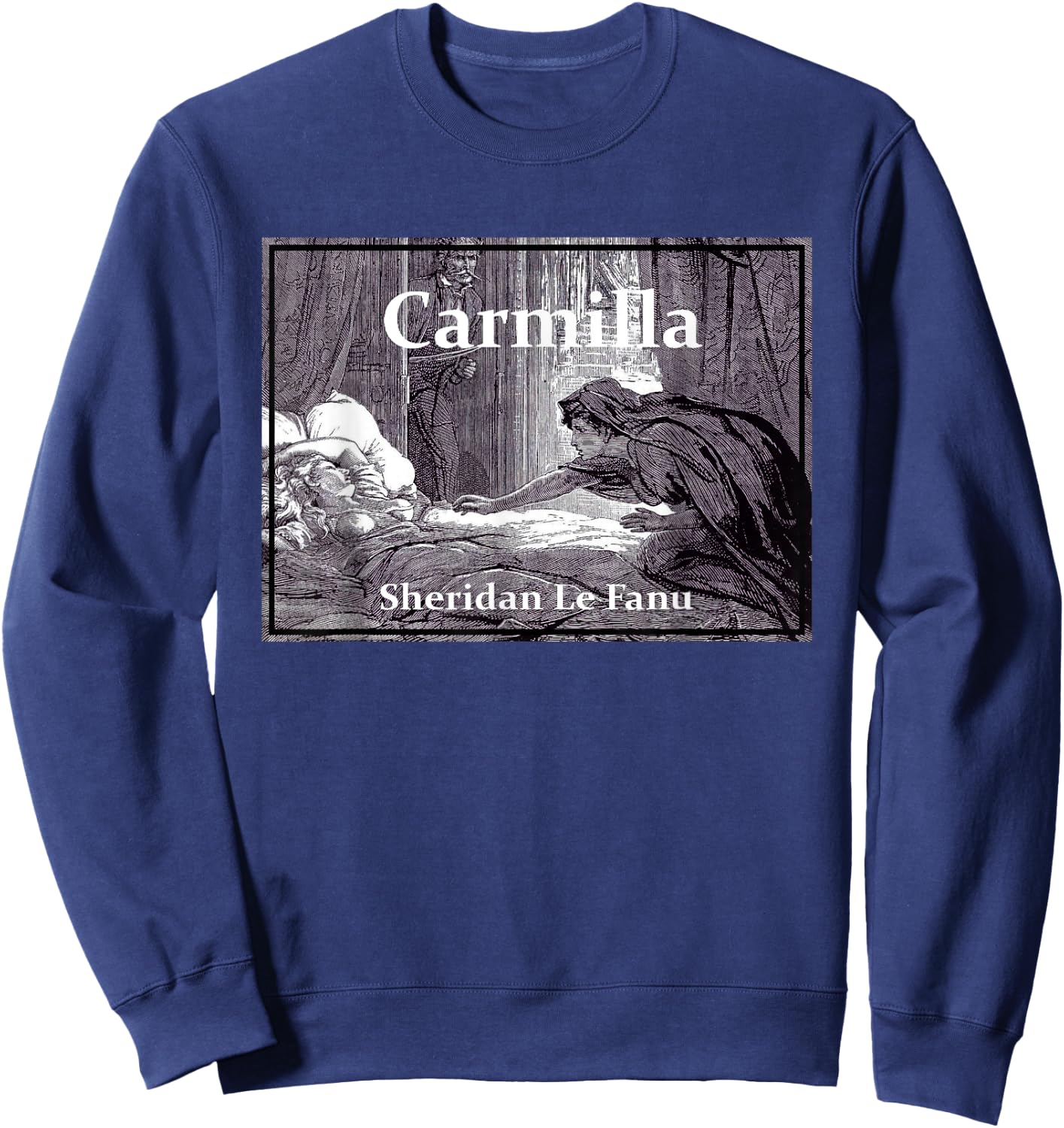 Carmilla - Gothic Vampiress Novel Sweatshirt - Sweatshirt | Navy