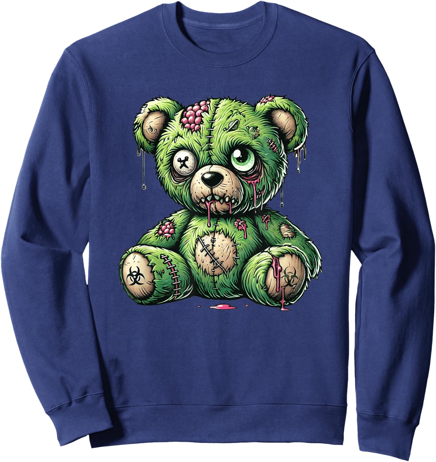 Zombie Bear Halloween Zombie Teddy Zombie Lover Sweatshirt - Sweatshirt | Navy