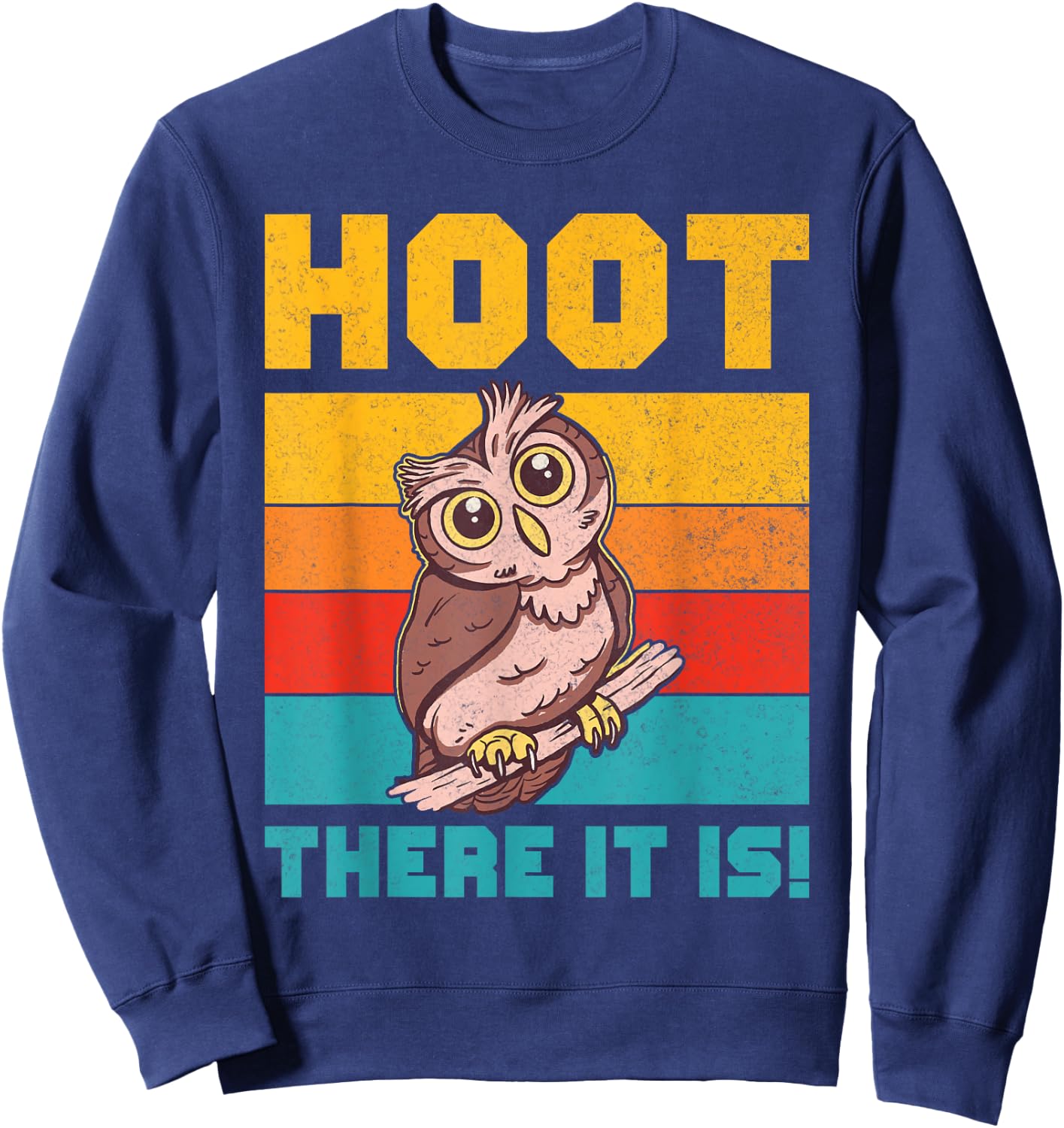 Hoot There It Is Owl Sweatshirt - Sweatshirt | Navy