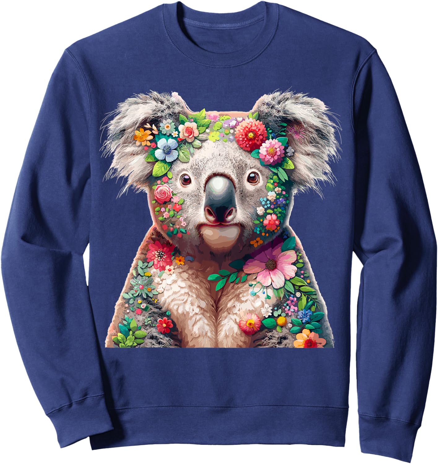 Floral Aesthetic Koala Bear Lover Stuff Australian Koala Sweatshirt - Sweatshirt | Navy