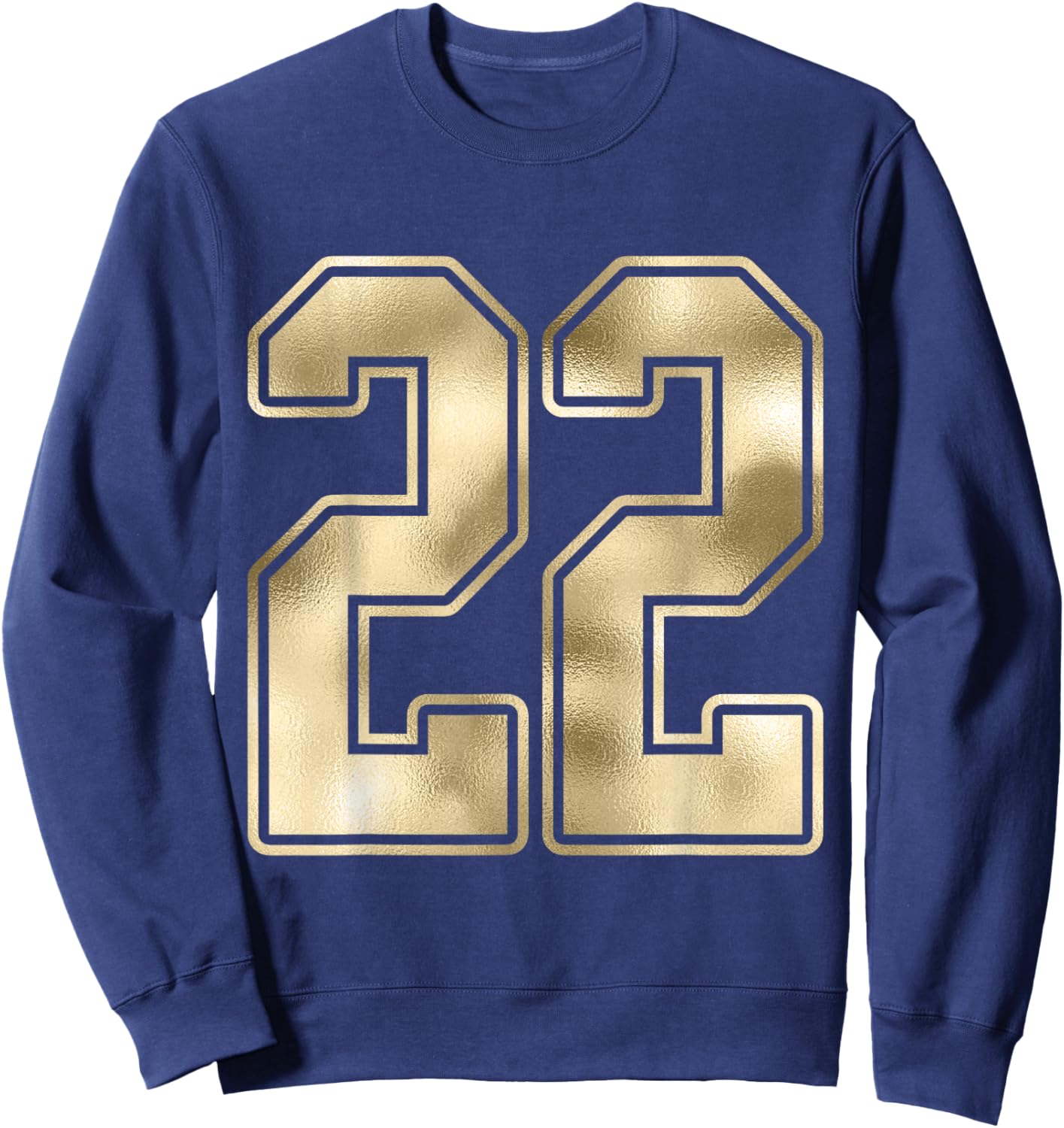 #22 Outline Number 22 Sports Fan Jersey Style Costume Sweatshirt - Sweatshirt | Navy