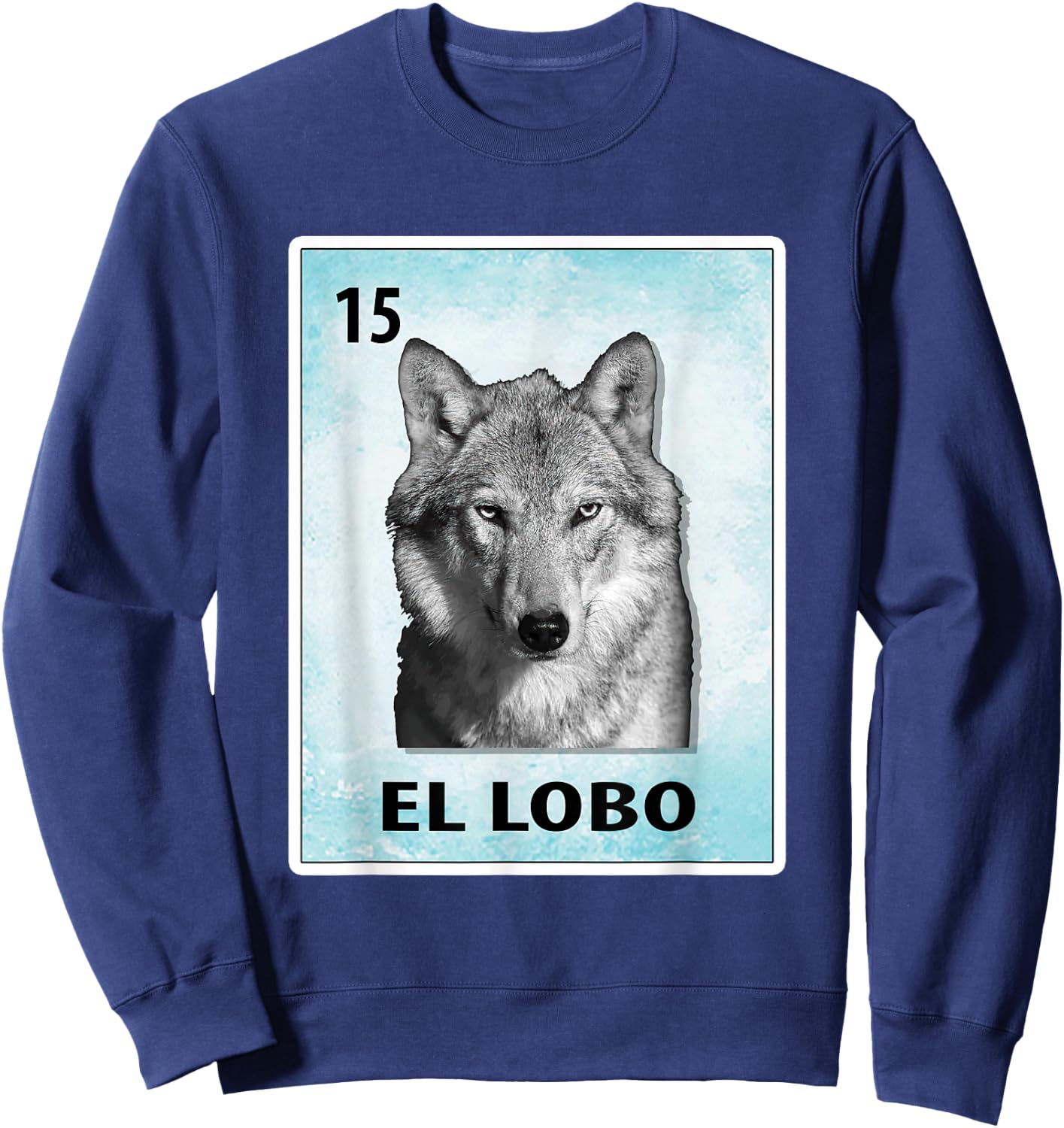 El Lobo Mexican Wolf Cards Sweatshirt - Sweatshirt | Navy
