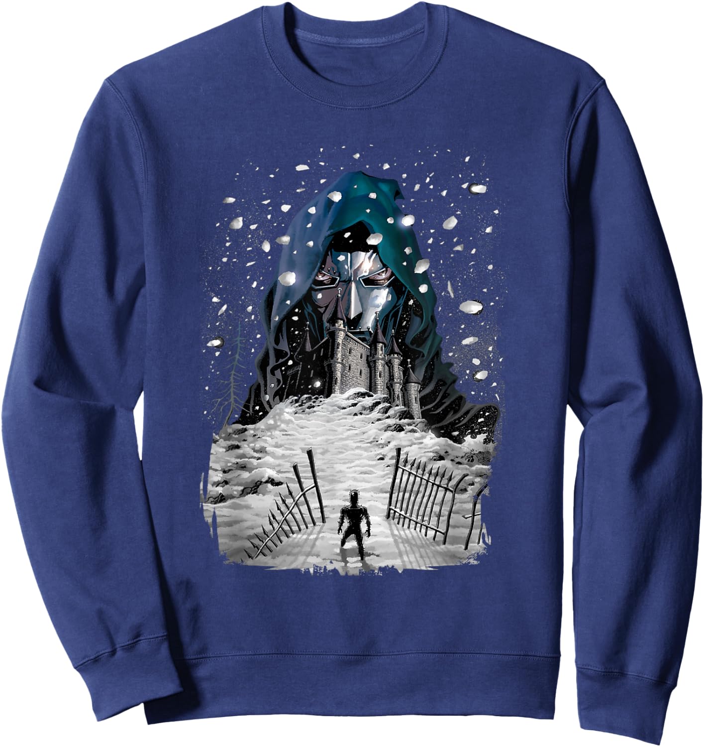 Marvel Fantastic Four Doctor Doom Castle Portrait Sweatshirt - Sweatshirt | Navy