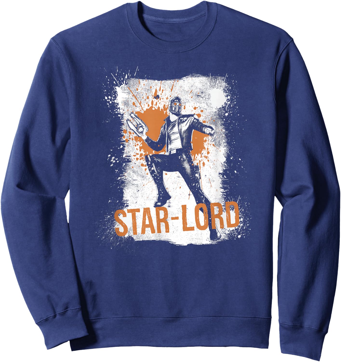 Marvel Guardians of The Galaxy Star-Lord Splatter Logo Sweatshirt - Sweatshirt | Navy