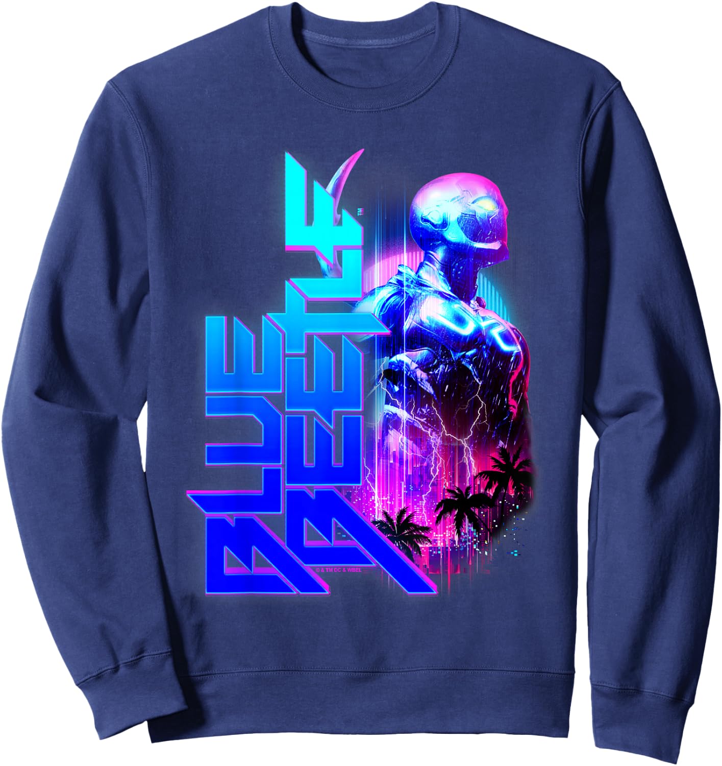 Blue Beetle Movie Lightning Sweatshirt - Sweatshirt | Navy