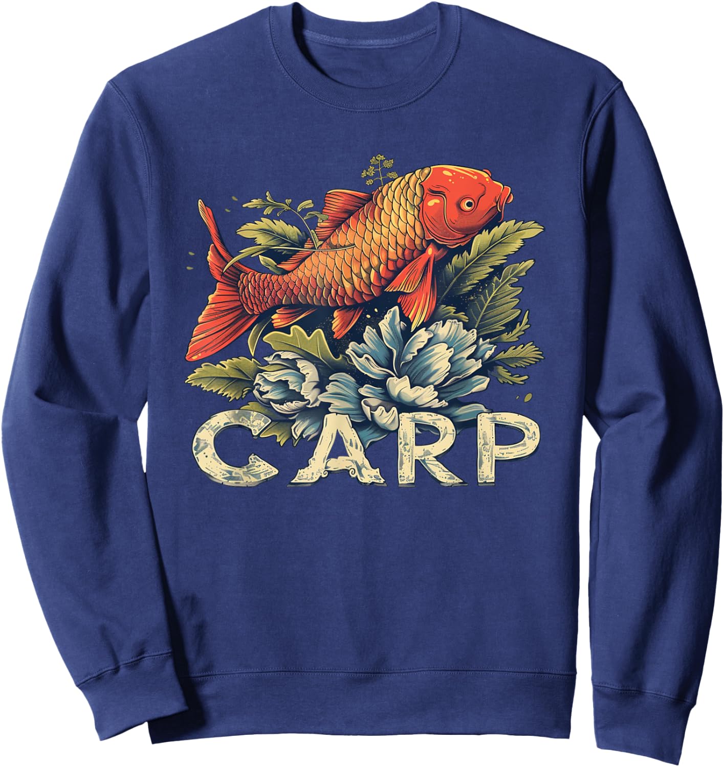Cool Fishing Season with this Carp Costume Sweatshirt - Sweatshirt | Navy