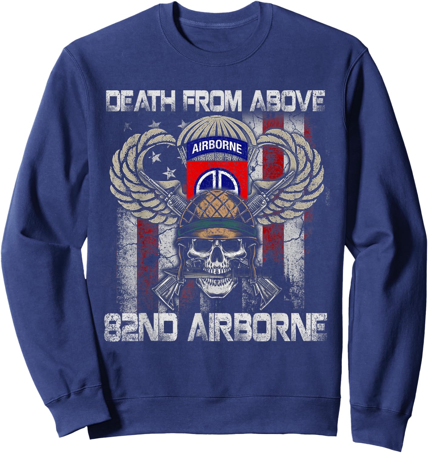 Death from Above 82nd Airborne Division Veteran Sweatshirt - Sweatshirt | Navy