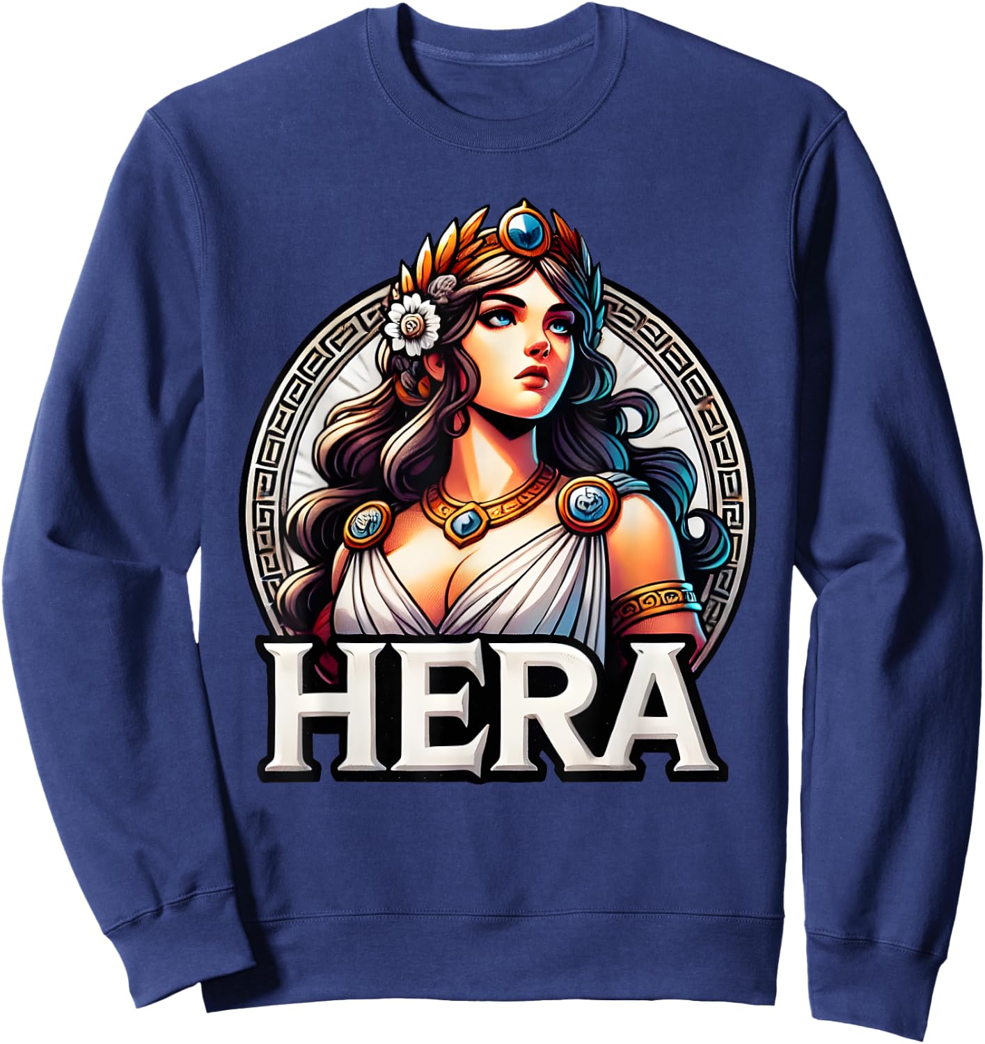 Hera Greek Goddess Mythology Ancient Greece Sweatshirt - Sweatshirt | Navy
