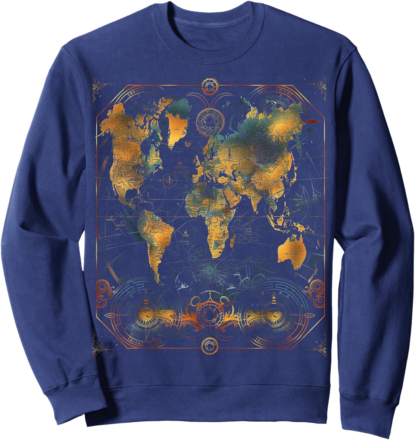 World Map Sweatshirt - Sweatshirt | Navy