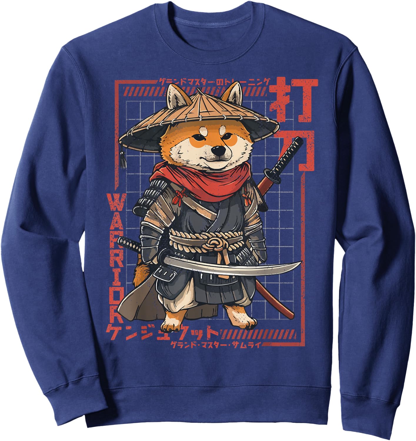 The Samurai Shiba Inu Sweatshirt - Sweatshirt | Navy