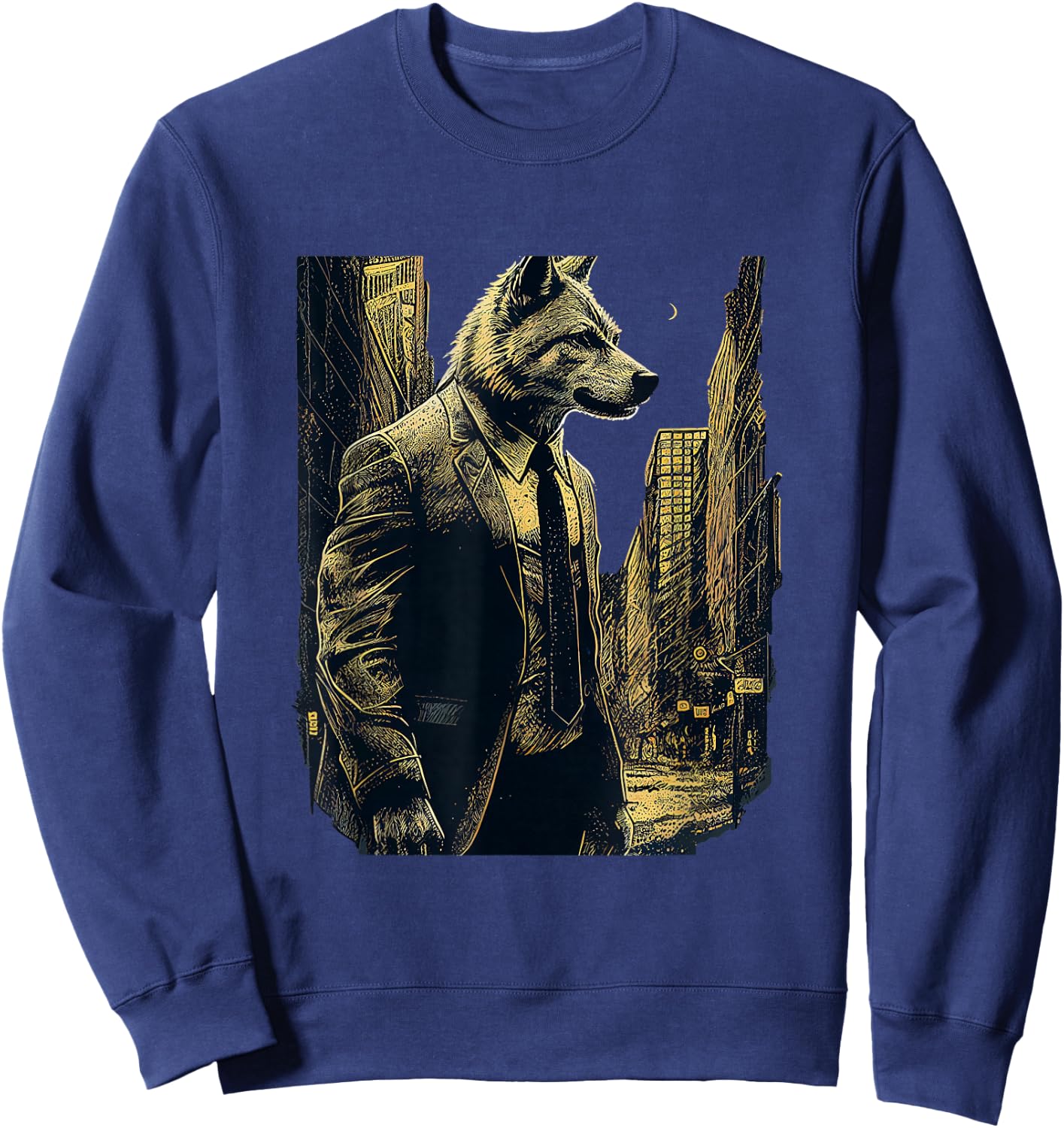 Wallstreet Wolf Sweatshirt - Sweatshirt | Navy
