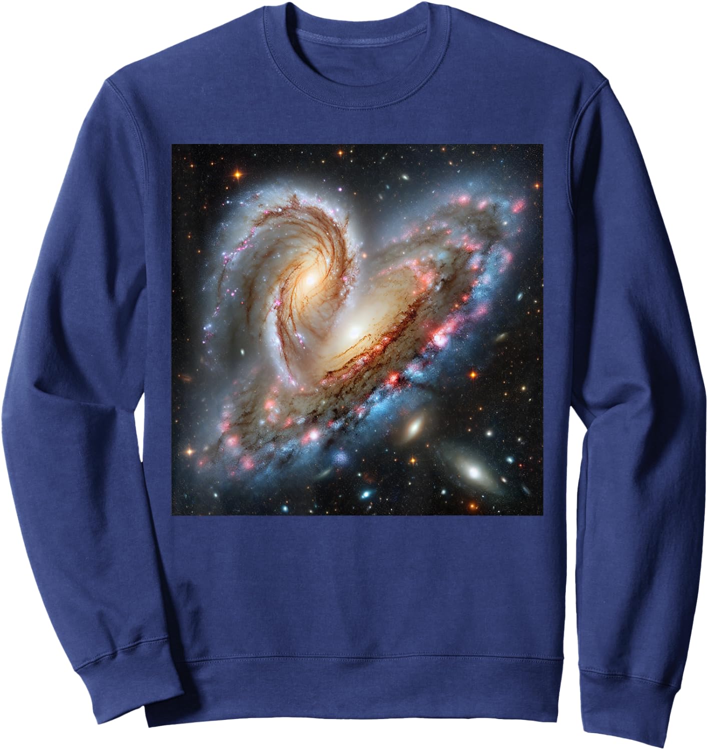 Milky Way and Andromeda Galactic Star Crash Sweatshirt - Sweatshirt | Navy