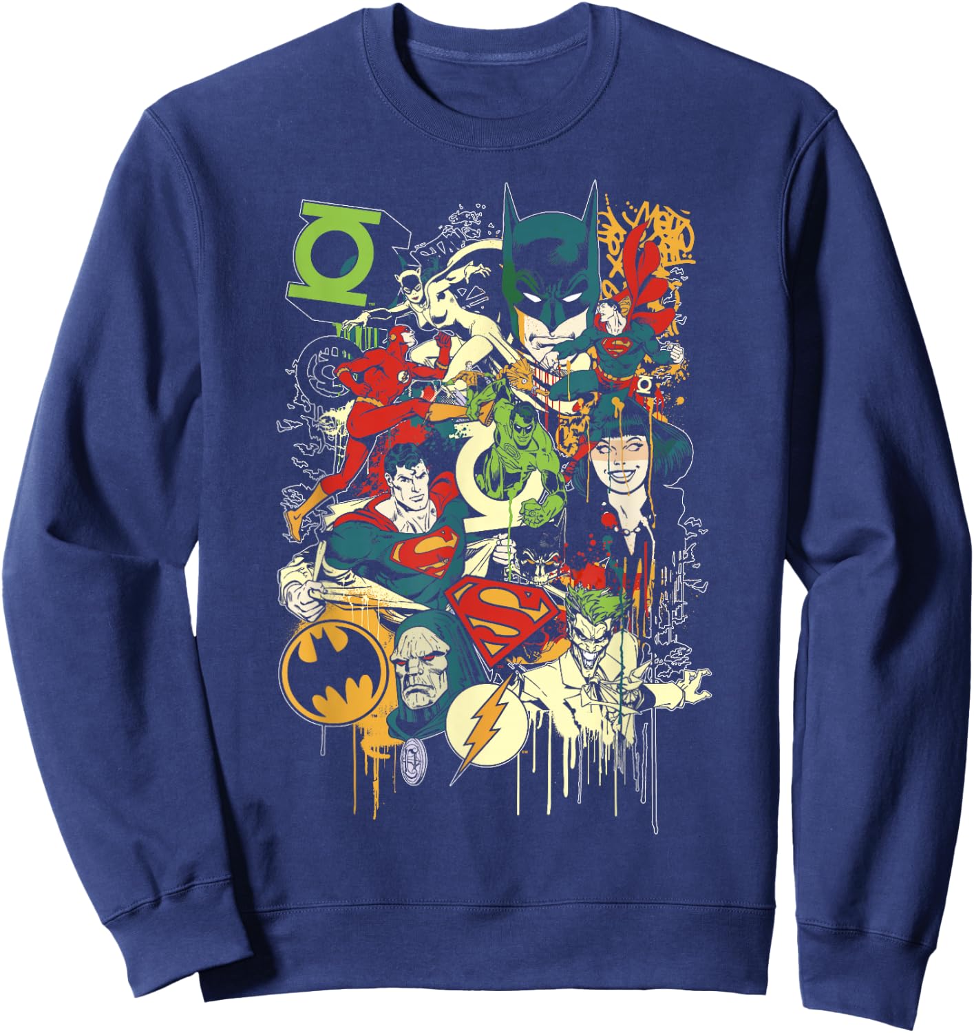DC Comics Justice League Mashup Sweatshirt - Sweatshirt | Navy