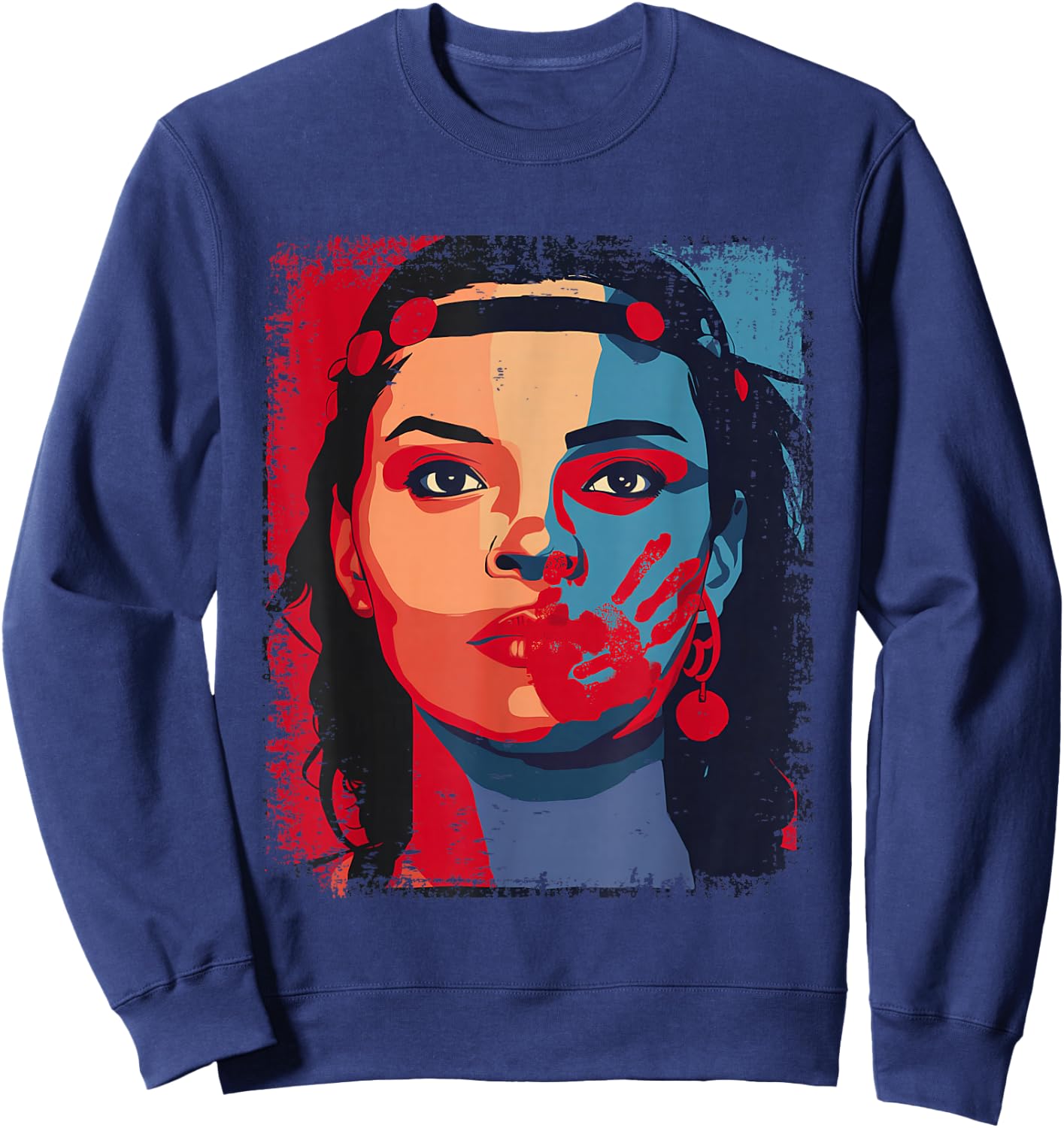 Honor Awareness I Wear Red For My Sister Sweatshirt - Sweatshirt | Navy