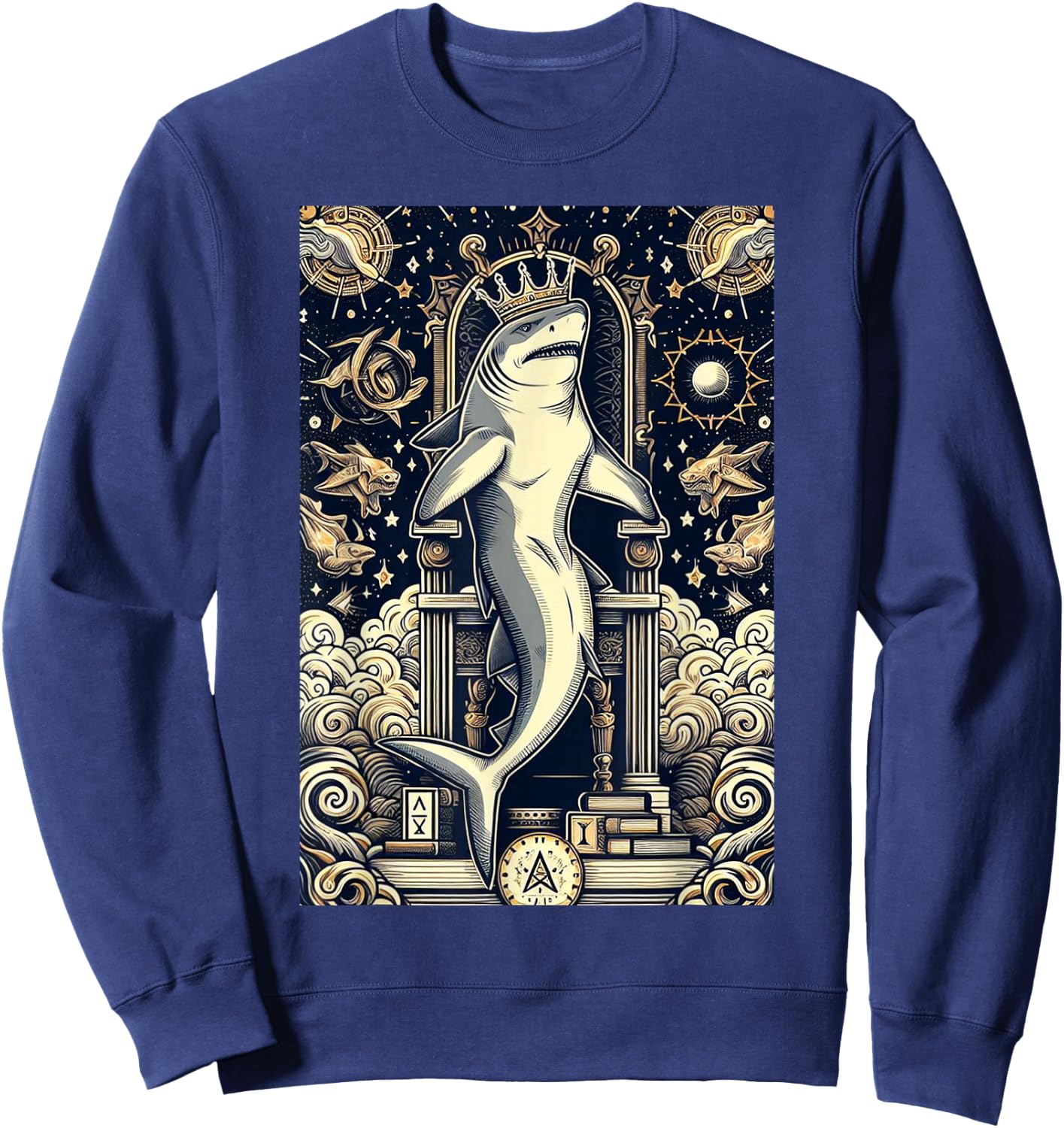 Shark tarot card Sweatshirt - Sweatshirt | Navy