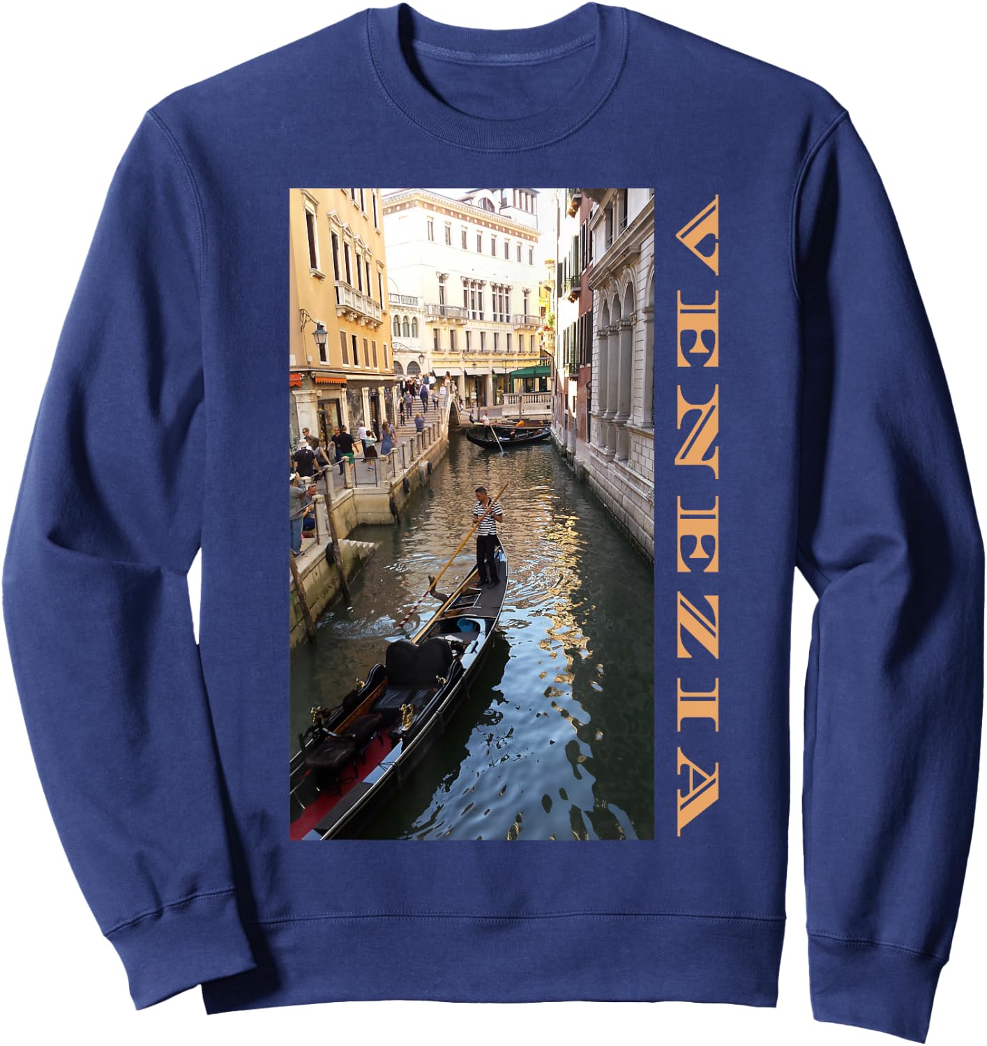 Venezia Venice Italy Canals Gondolas City Travel Souvenir Sweatshirt - Sweatshirt | Navy