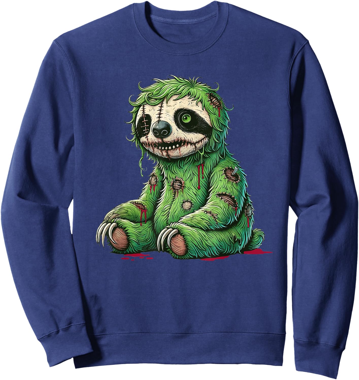 Zombie Sloth Halloween Zombie Sloth Zombie Lover Sweatshirt - Sweatshirt | Navy