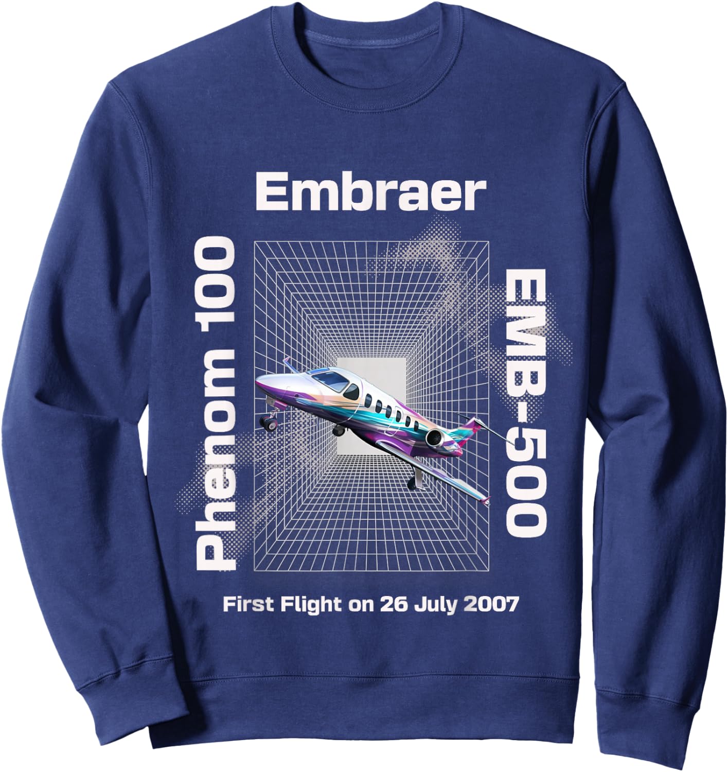 Light Embraers Phenom 100 Sweatshirt - Sweatshirt | Navy