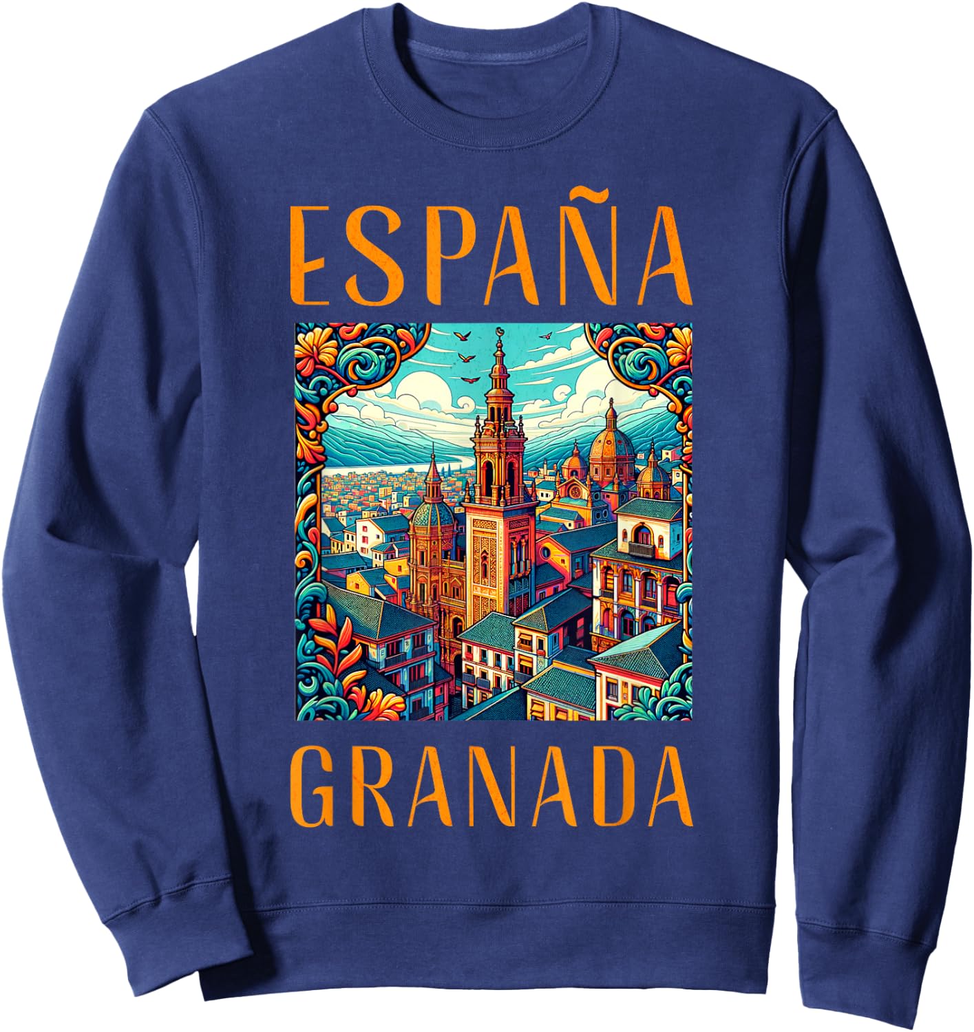 España Granada Trip and Spain Holiday Sweatshirt - Sweatshirt | Navy