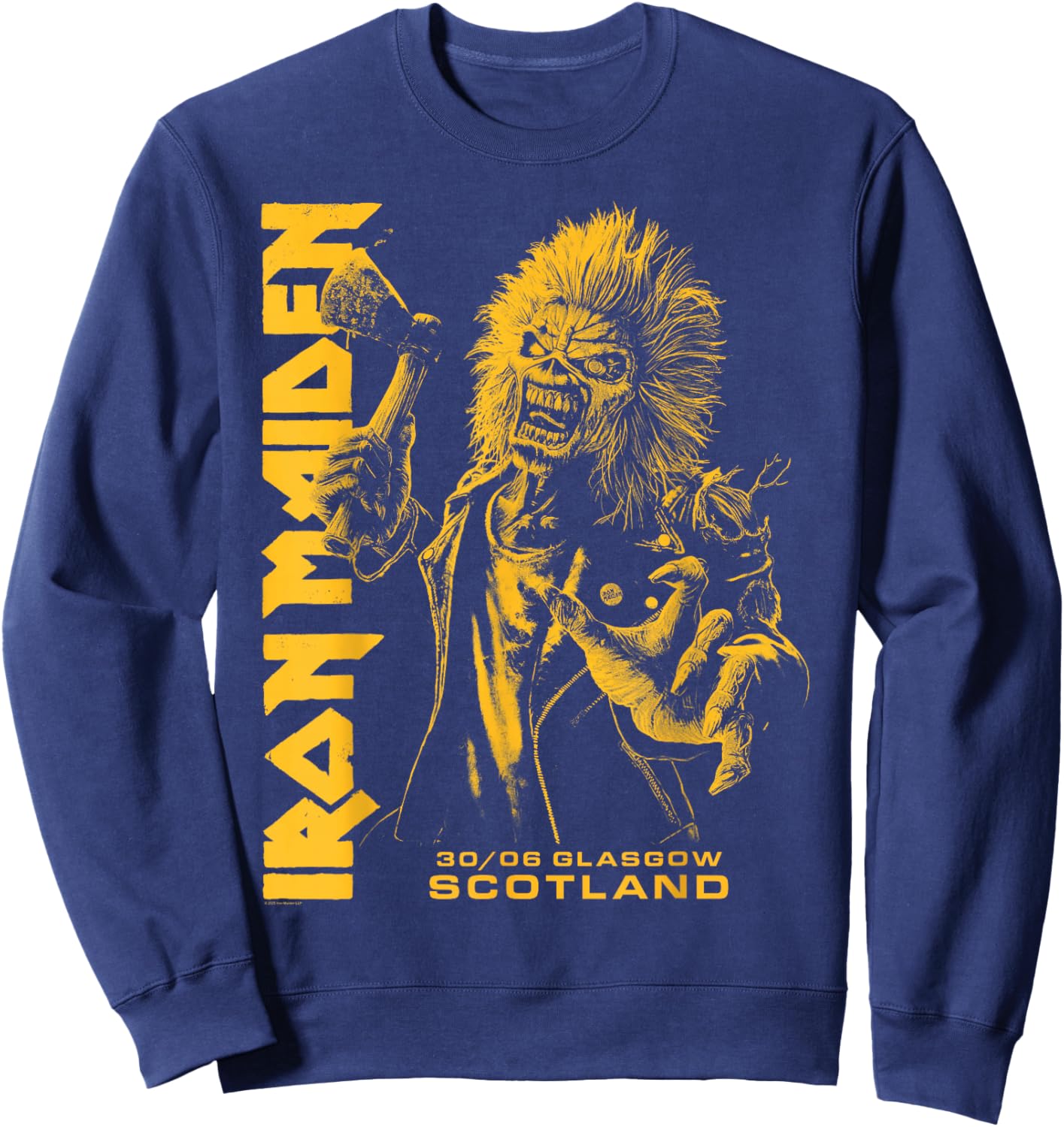Iron Maiden Run For Your Lives Tour Glasgow Sweatshirt - Sweatshirt | Navy