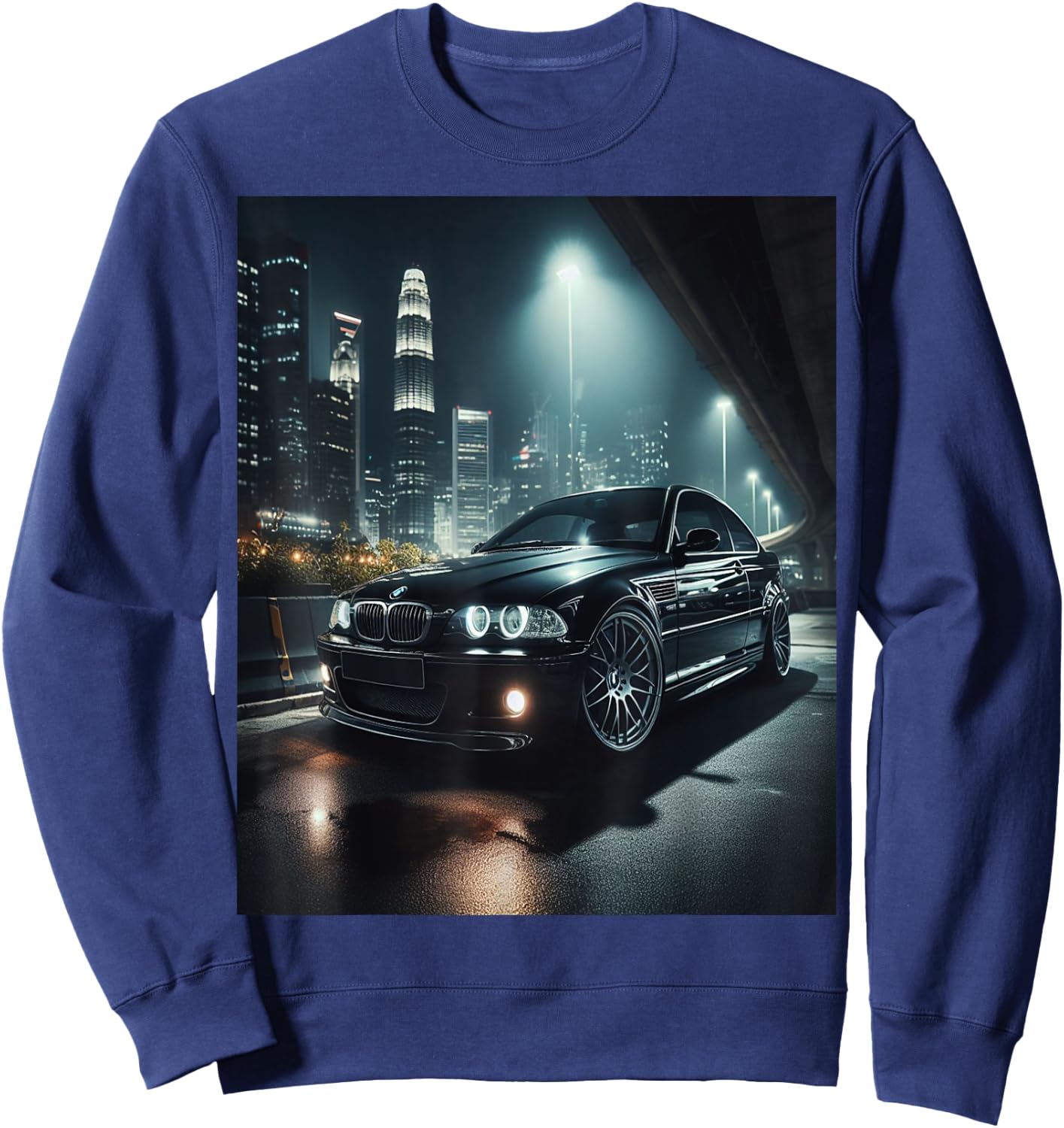 E46 night city Sweatshirt - Sweatshirt | Navy