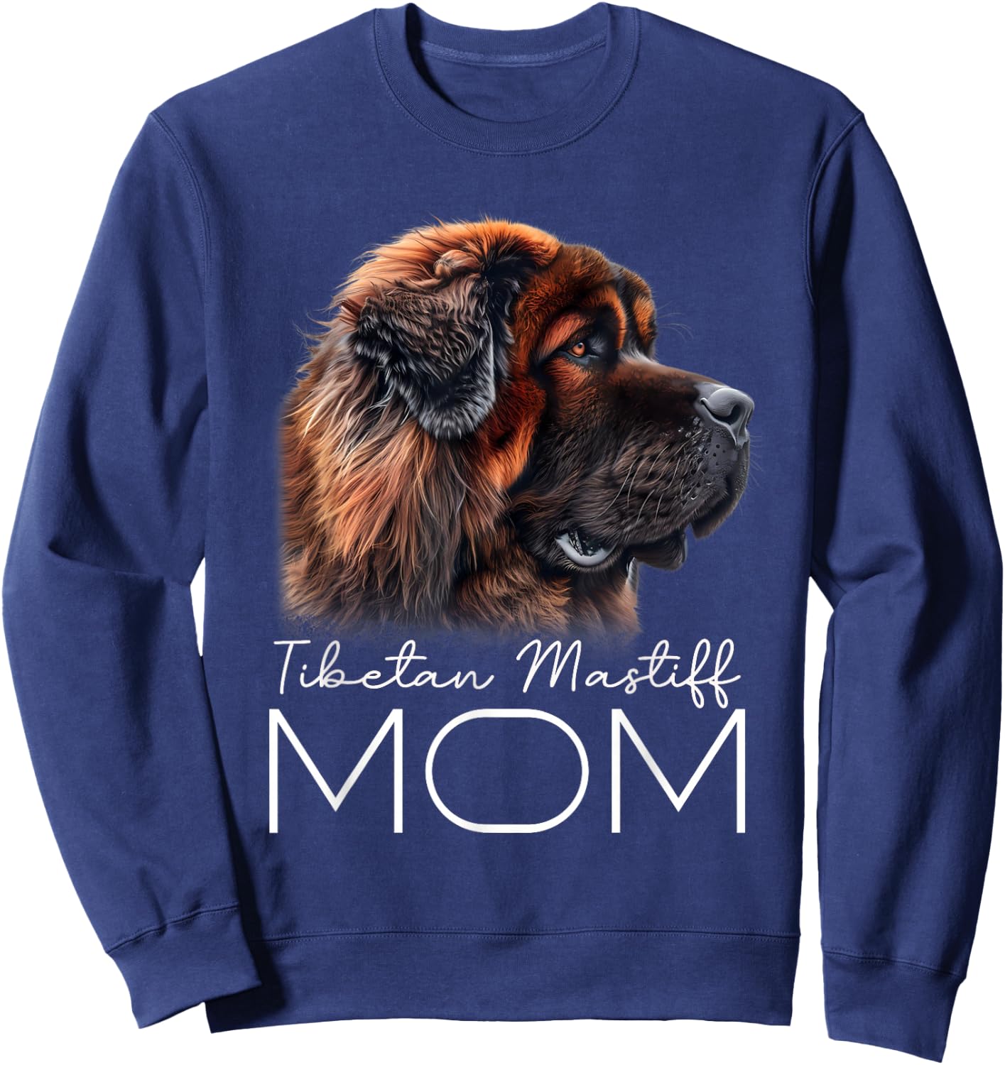 Tibetan Mastiff Mom Sweatshirt - Sweatshirt | Navy