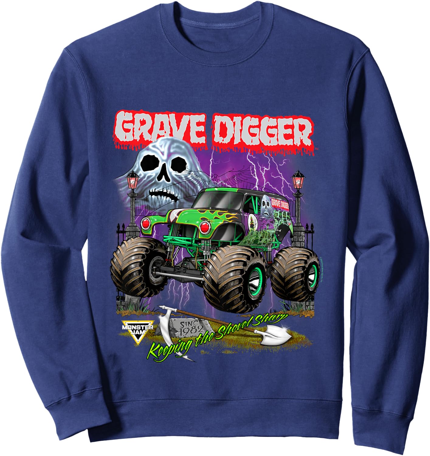 Monster Jam Grave Digger Shovel Sharp Sweatshirt - Sweatshirt | Navy