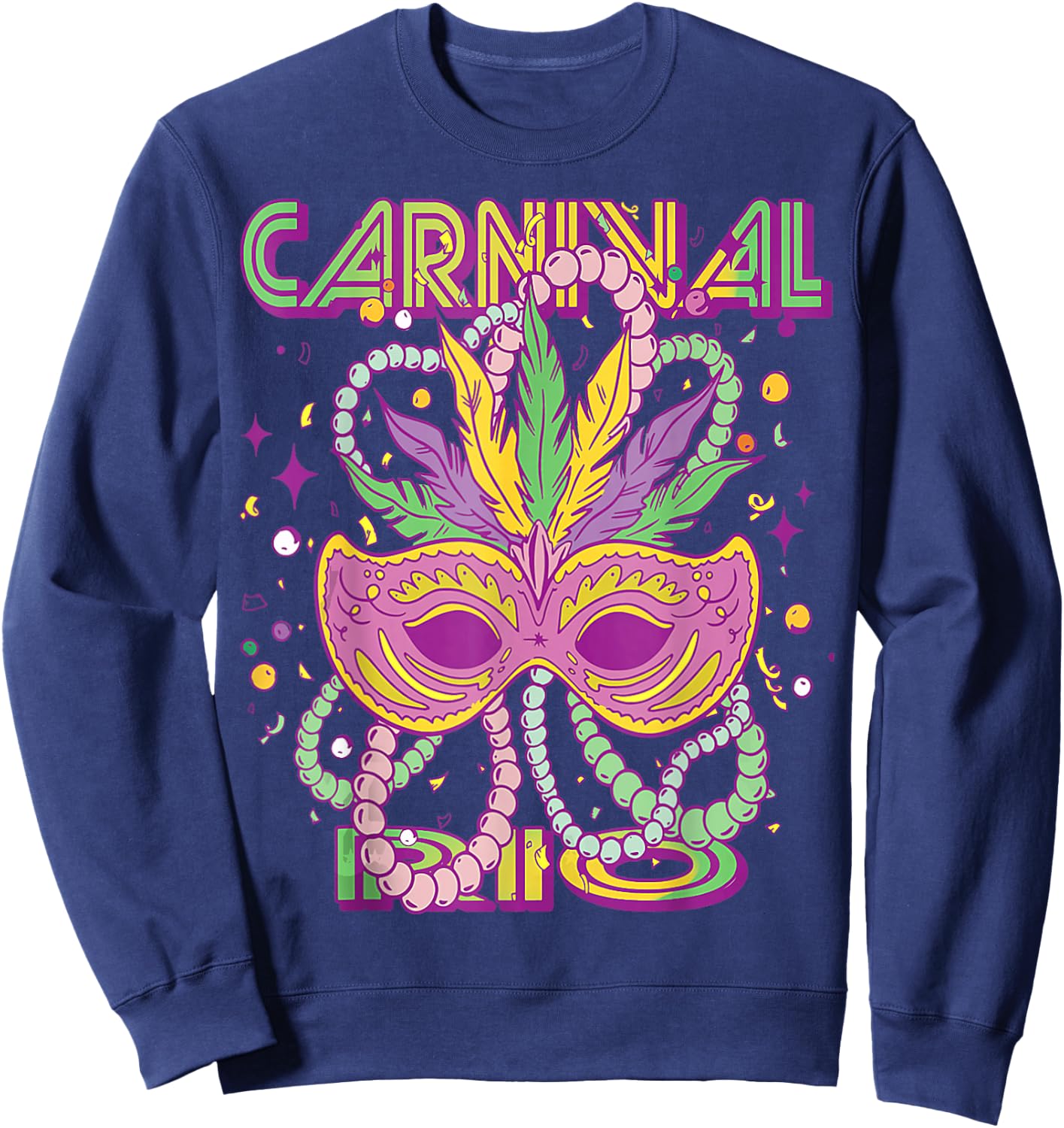 Carnival Costume Rio Brazil Souvenir Mardi Gras Men Women Sweatshirt - Sweatshirt | Navy