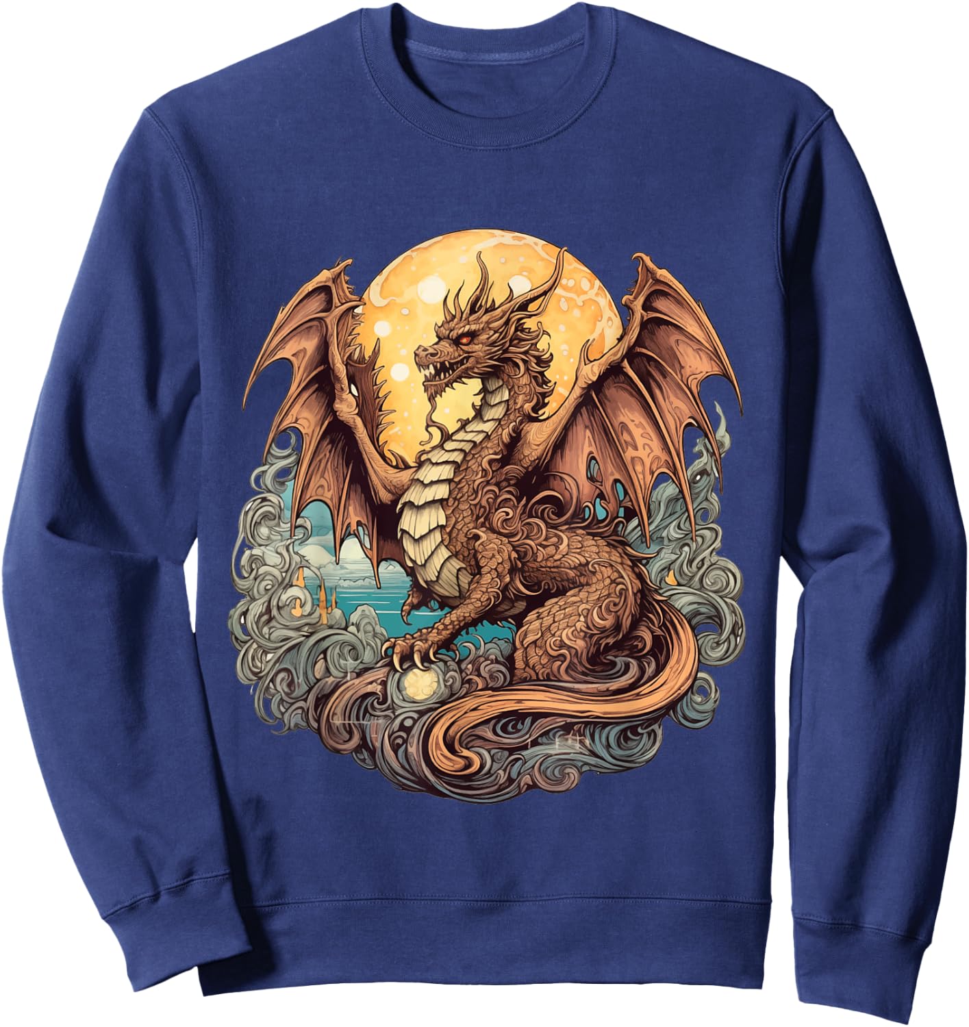 Enchanted Dragon Guardian Sweatshirt - Sweatshirt | Navy