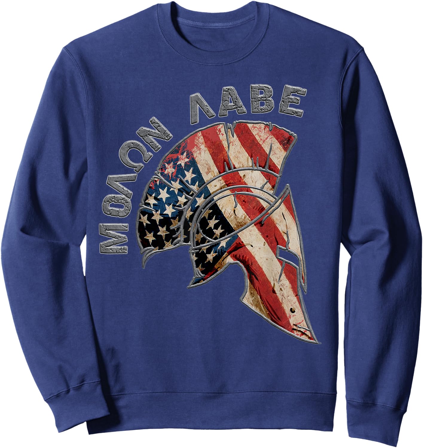 Spartan Patriotic Molon Labe USA American Spartan Greek Sweatshirt - Sweatshirt | Navy