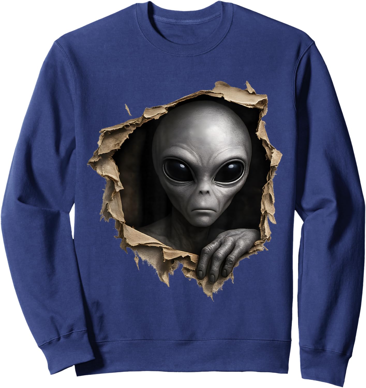 Alien UFO Extraterrestrial Funny Alien Lover 3D Graphic Sweatshirt - Sweatshirt | Navy