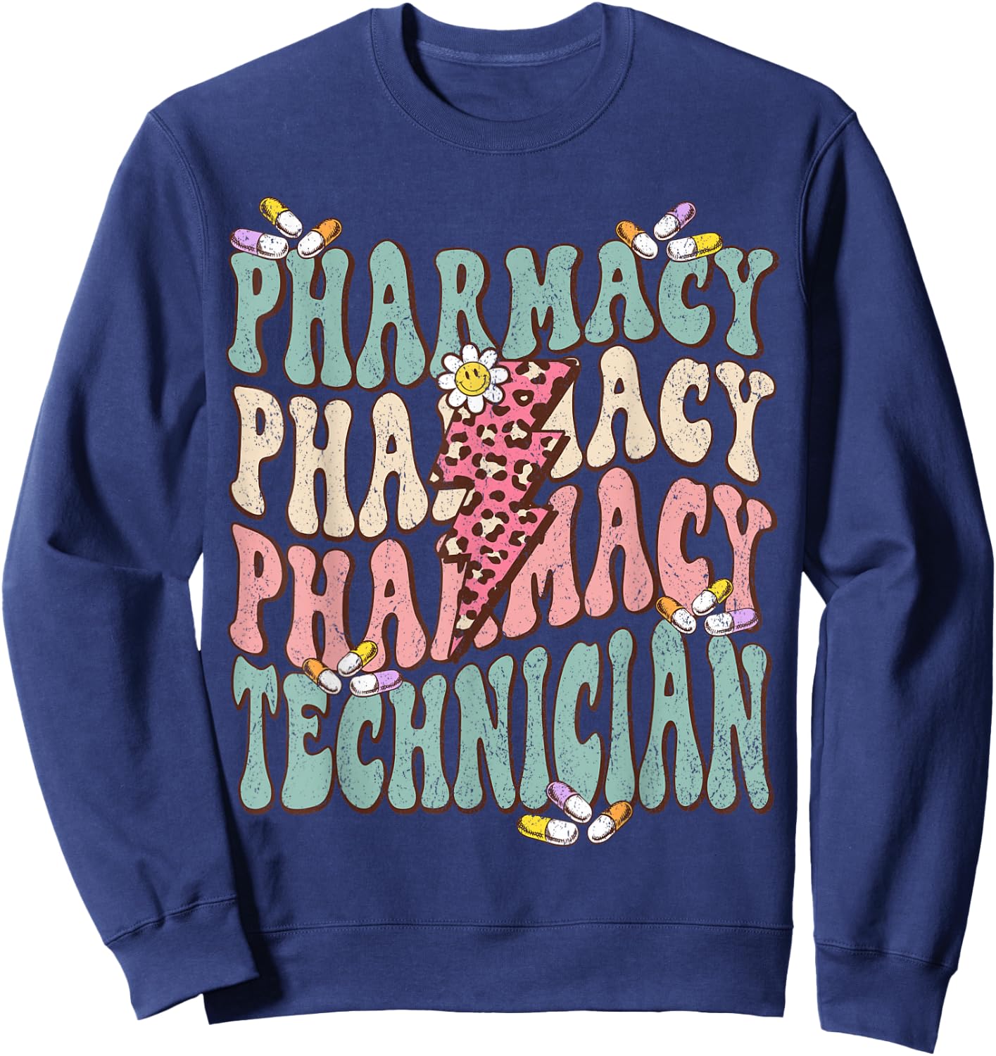 Pharmacy Technician CPHT School Pharmacist Tech Assistant Sweatshirt - Sweatshirt | Navy