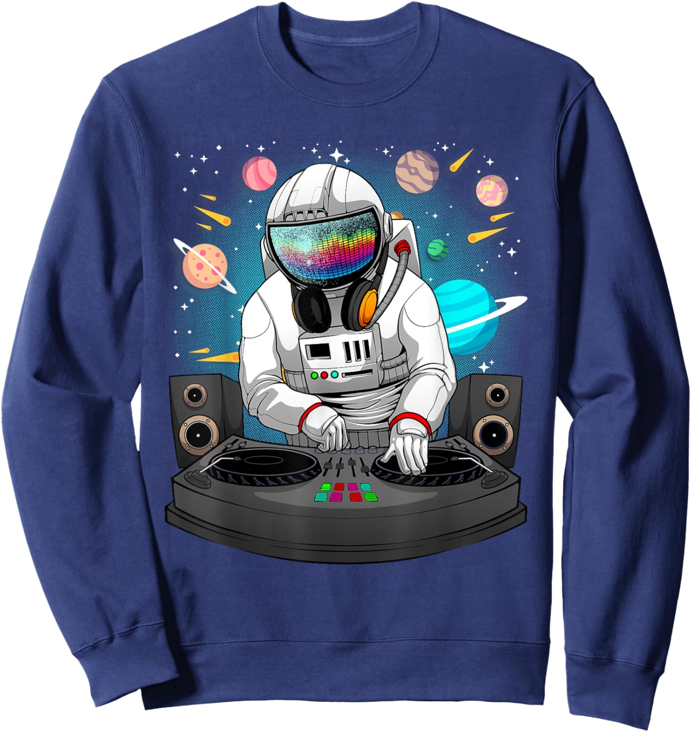 Funny DJ Art Men Women Music Producer Disc Jockey Lover DJ Sweatshirt - Sweatshirt | Navy