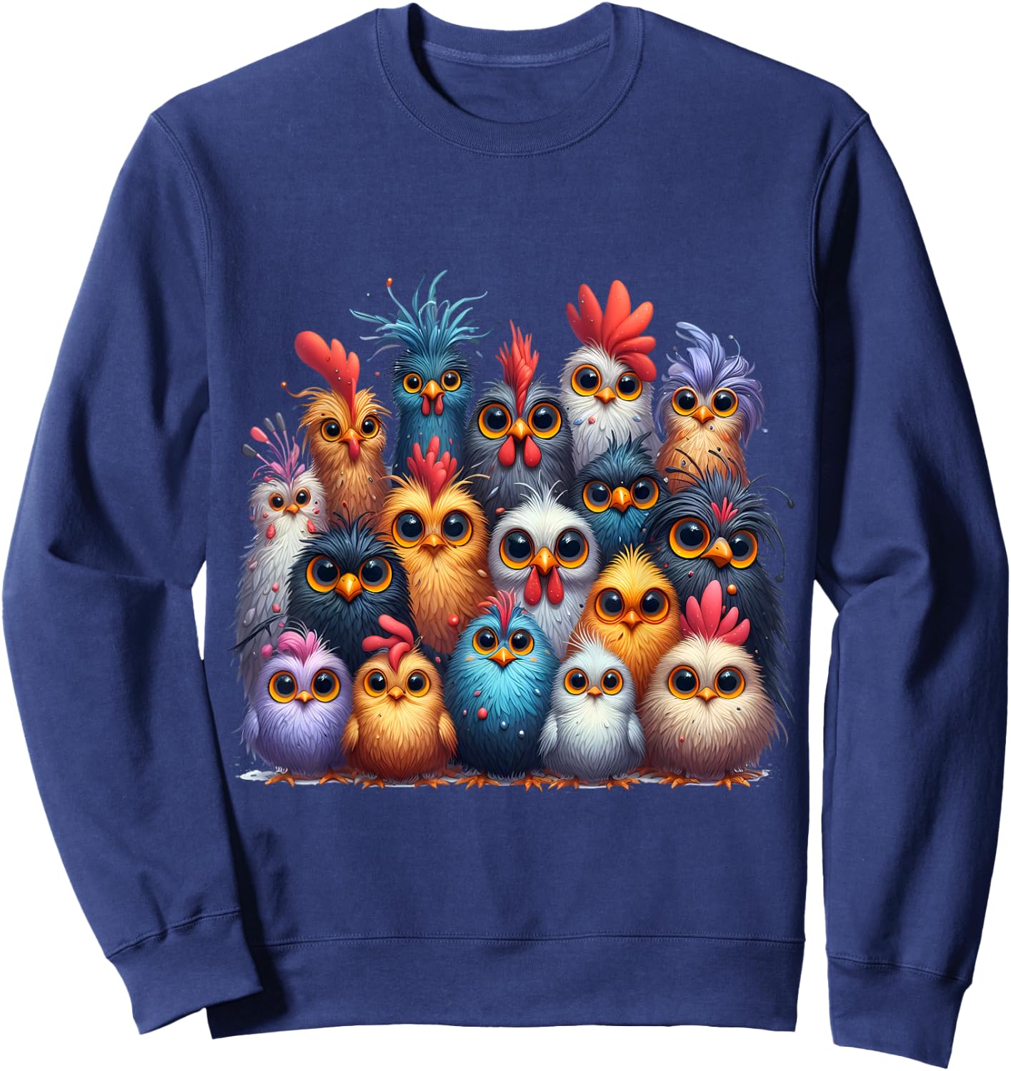 Photo Family Chickens Sweatshirt - Sweatshirt | Navy