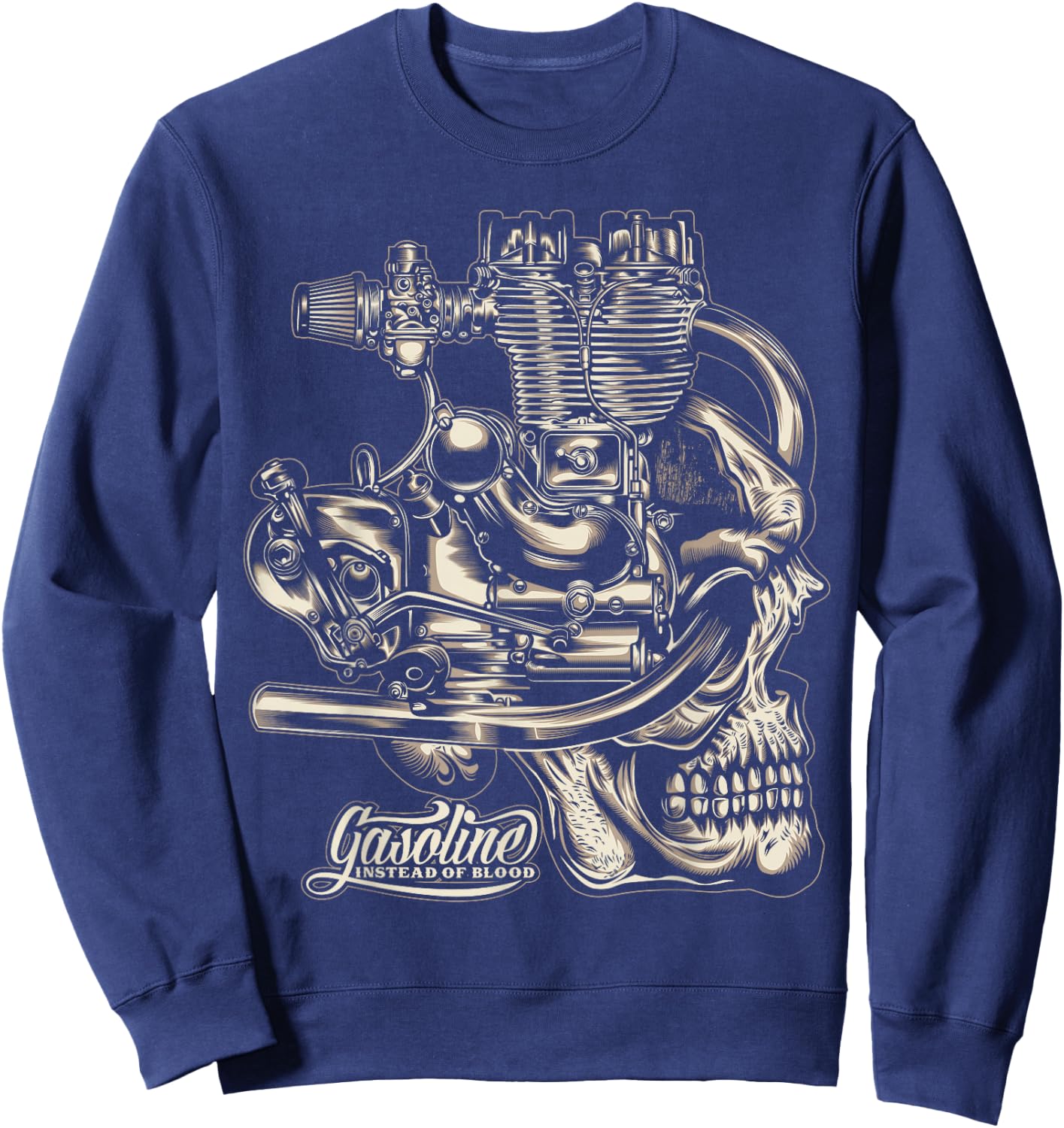 Gasoline Instead Of Blood Sweatshirt - Sweatshirt | Navy