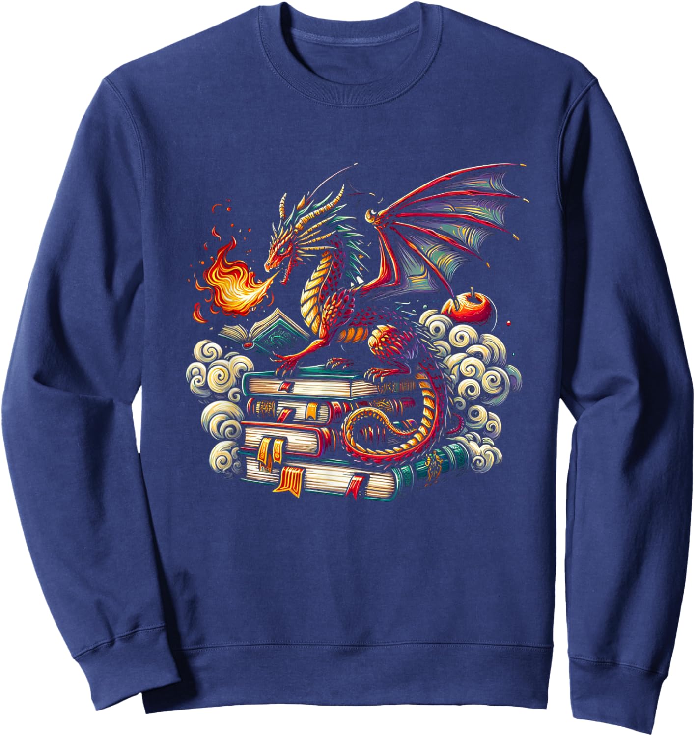 Dragon Chinese Mythical Creature Japanese Sweatshirt - Sweatshirt | Navy