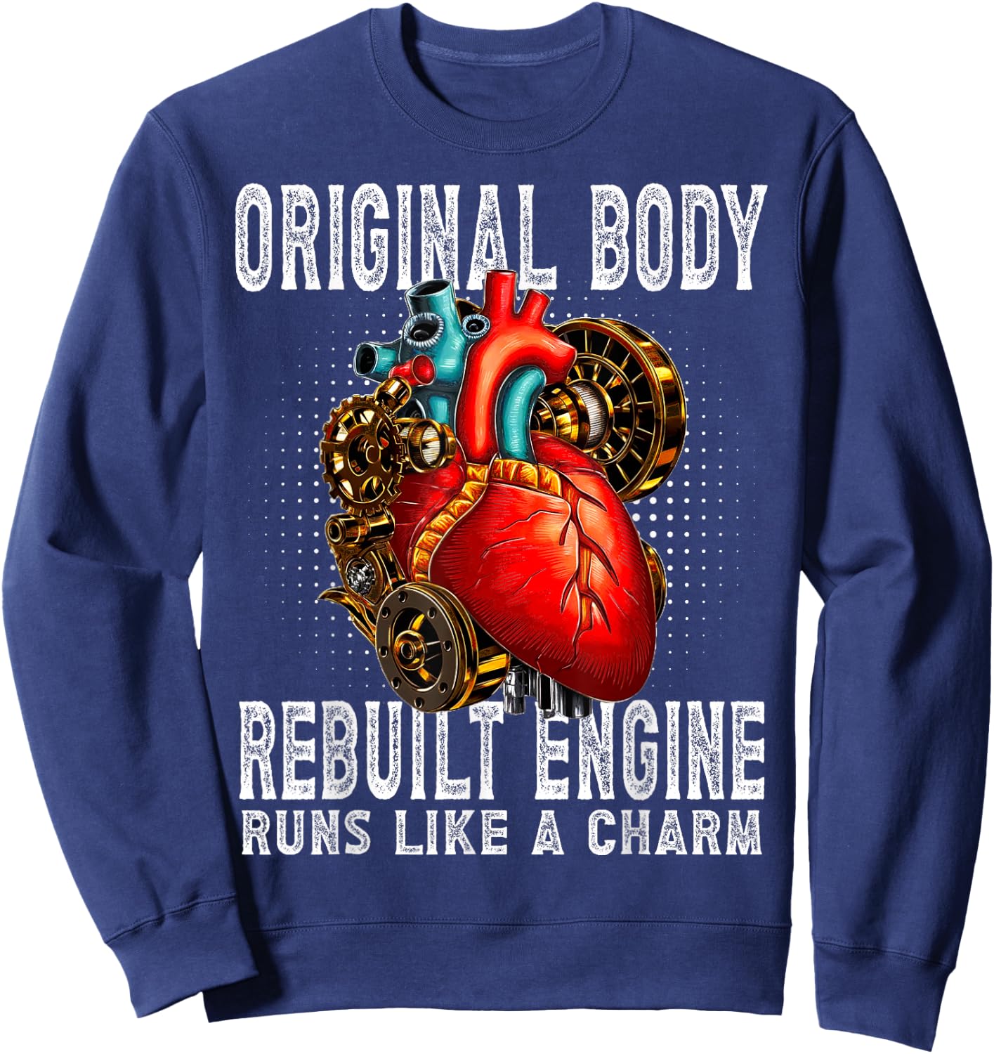Funny Open Heart Surgery Recovery Survivor Men Women Sweatshirt - Sweatshirt | Navy