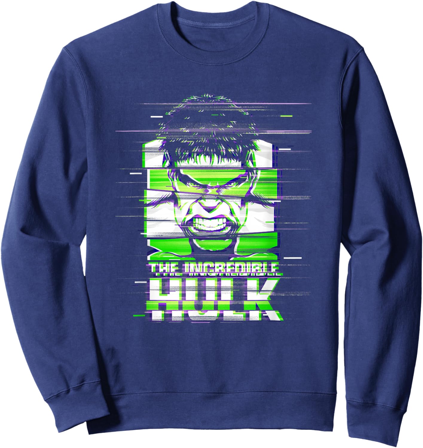 Marvel The Incredible Hulk Shattered Static Sweatshirt - Sweatshirt | Navy